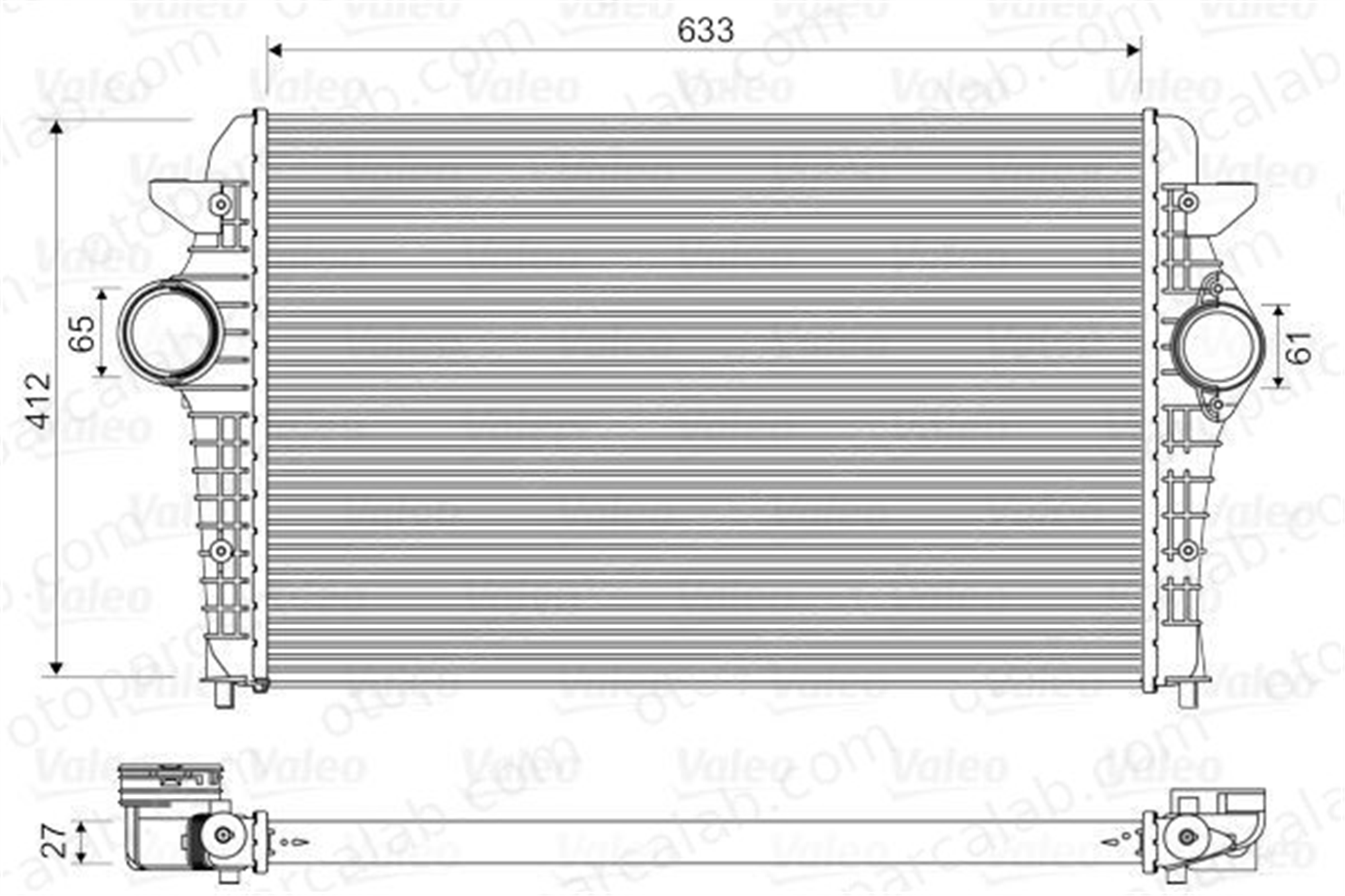 VALEO 818344 Turbo Radyatörü VW SHARAN SEAT ALHAMBRA 7M3145804 1212577