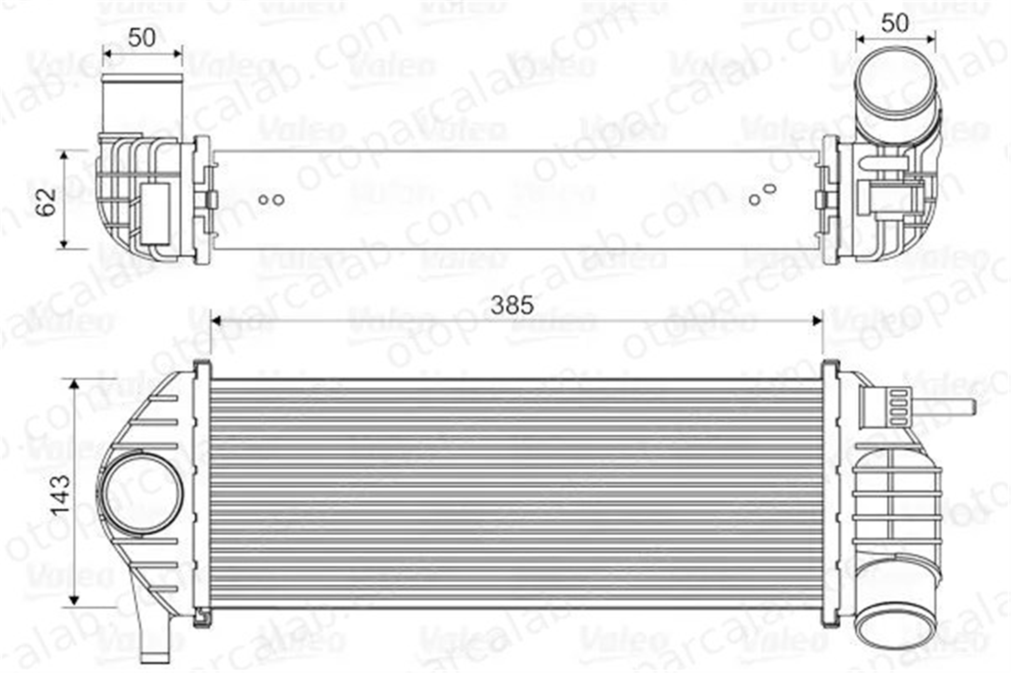 VALEO 818584 Turbo Radyatörü RENAULT KANGOO / GRAND KANGOO II KANGOO Express 8200382109 8200427469