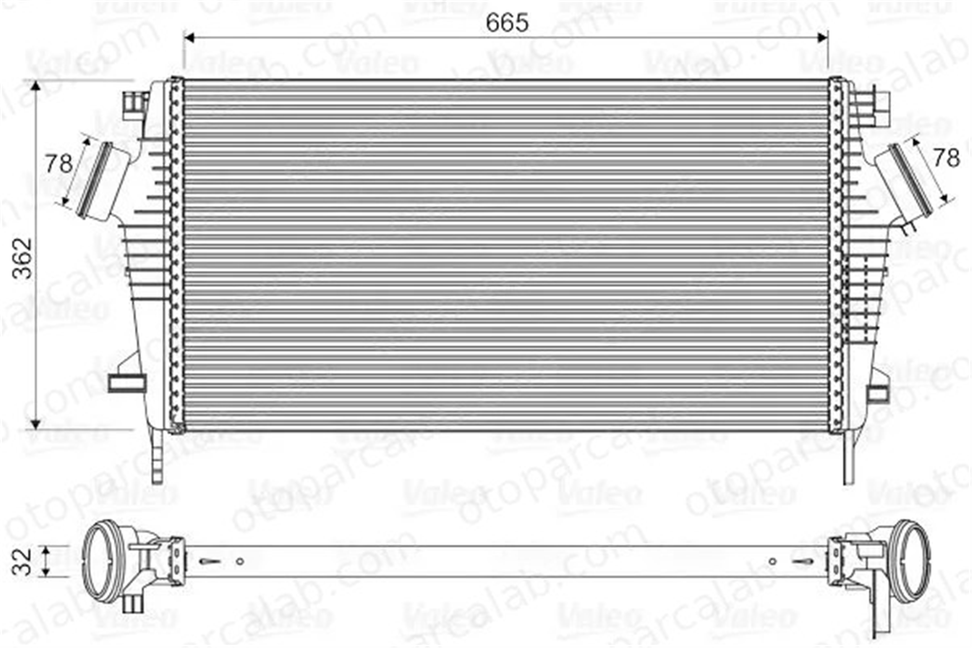 VALEO 818603 Turbo Radyatörü OPEL INSIGNIA A INSIGNIA A Sports Tourer 13241751 1302647