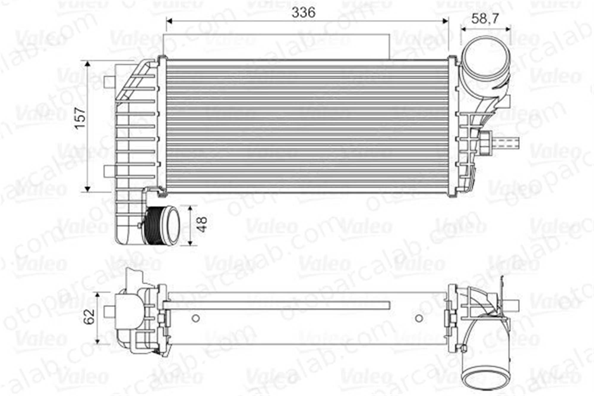 VALEO 818604 Turbo Radyatörü FORD TOURNEO CONNECT / GRAND TOURNEO CONNECT V408 MPV TRANSIT CONNECT V408 Kasa/büyük limuzin BV619L440CJ 1803543