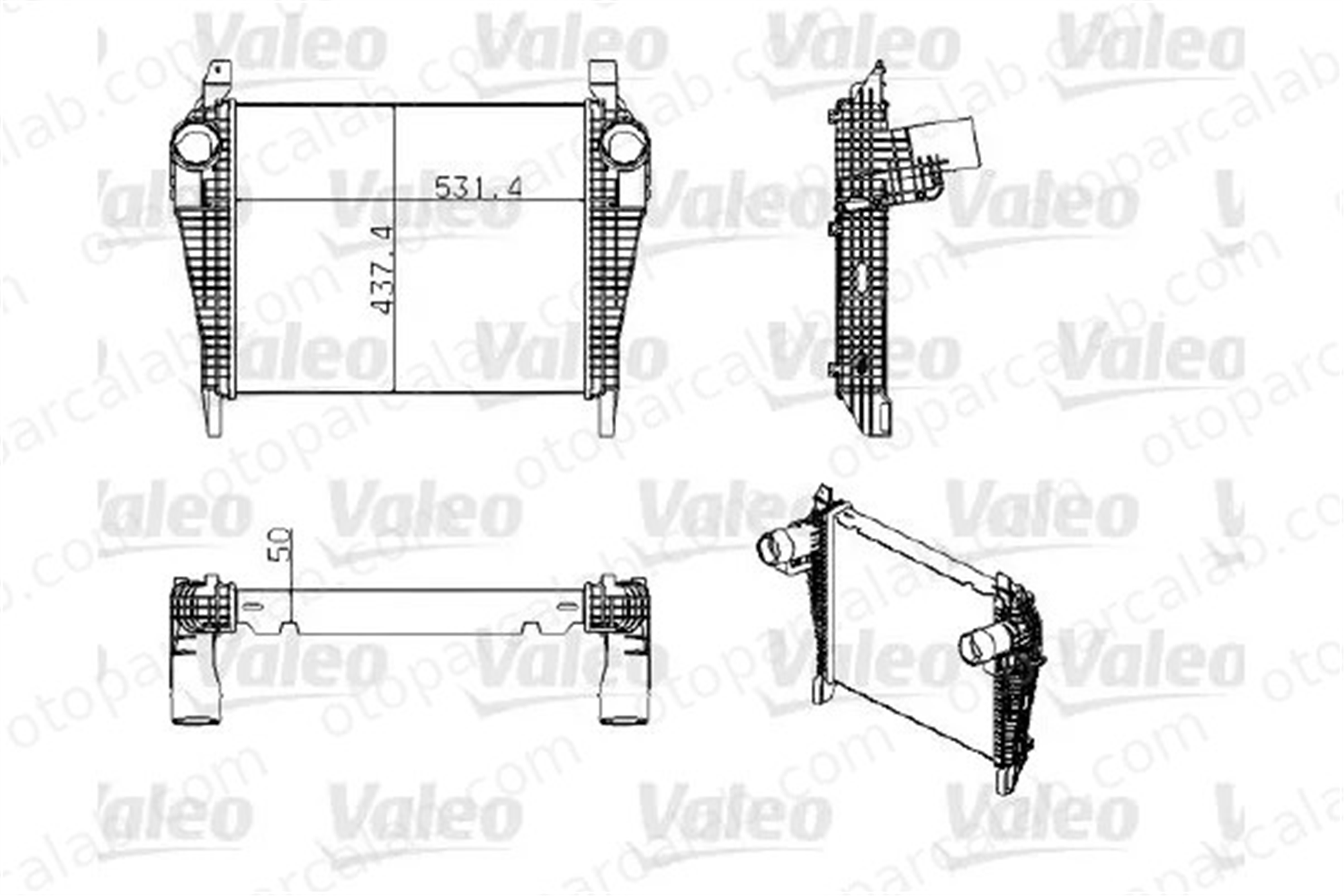 VALEO 818777 Turbo Radyatörü IVECO STRALIS II EUROCARGO V 500361633 504028467