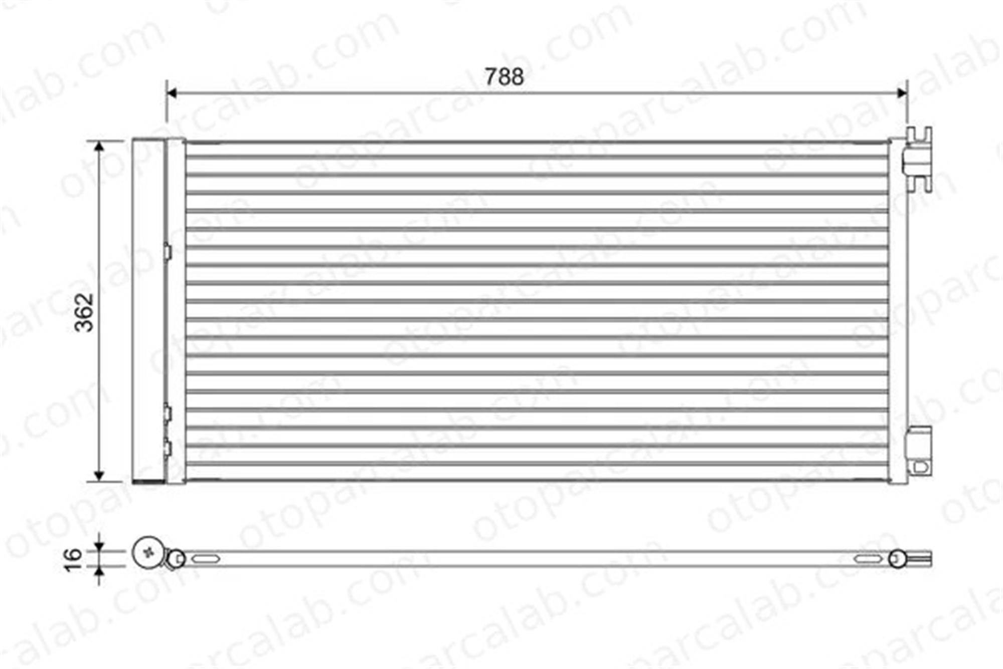 VALEO 822637 Klima Radyatörü RENAULT TRAFIC III Minibüs/Otobüs TRAFIC III Panelvan/Van 6000617663 6000617664