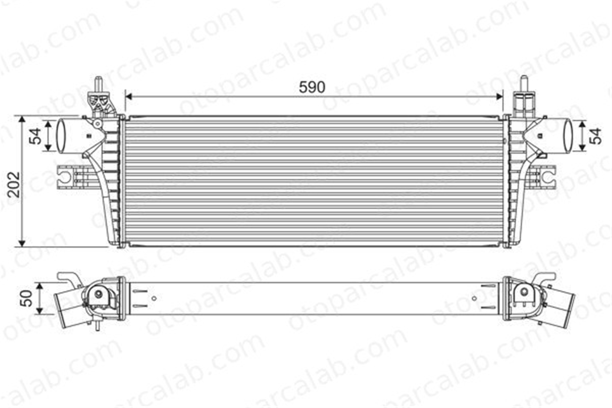 VALEO 822918 Turbo Radyatörü TOYOTA HILUX VIII Pick-up 179400L110 179400L130