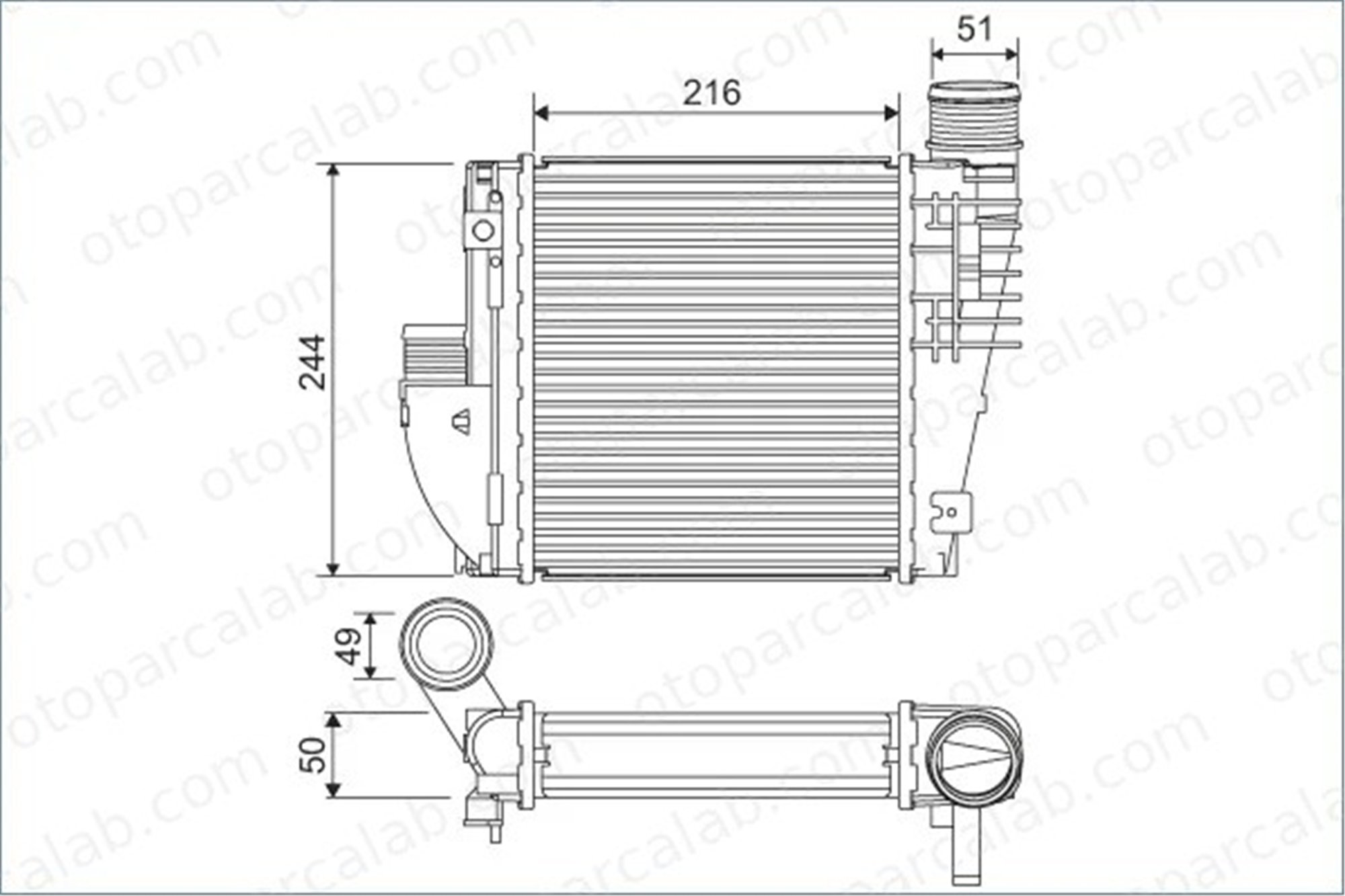 VALEO 822927 Turbo Radyatörü PEUGEOT 308 II 308 SW II 9675627980 3637170