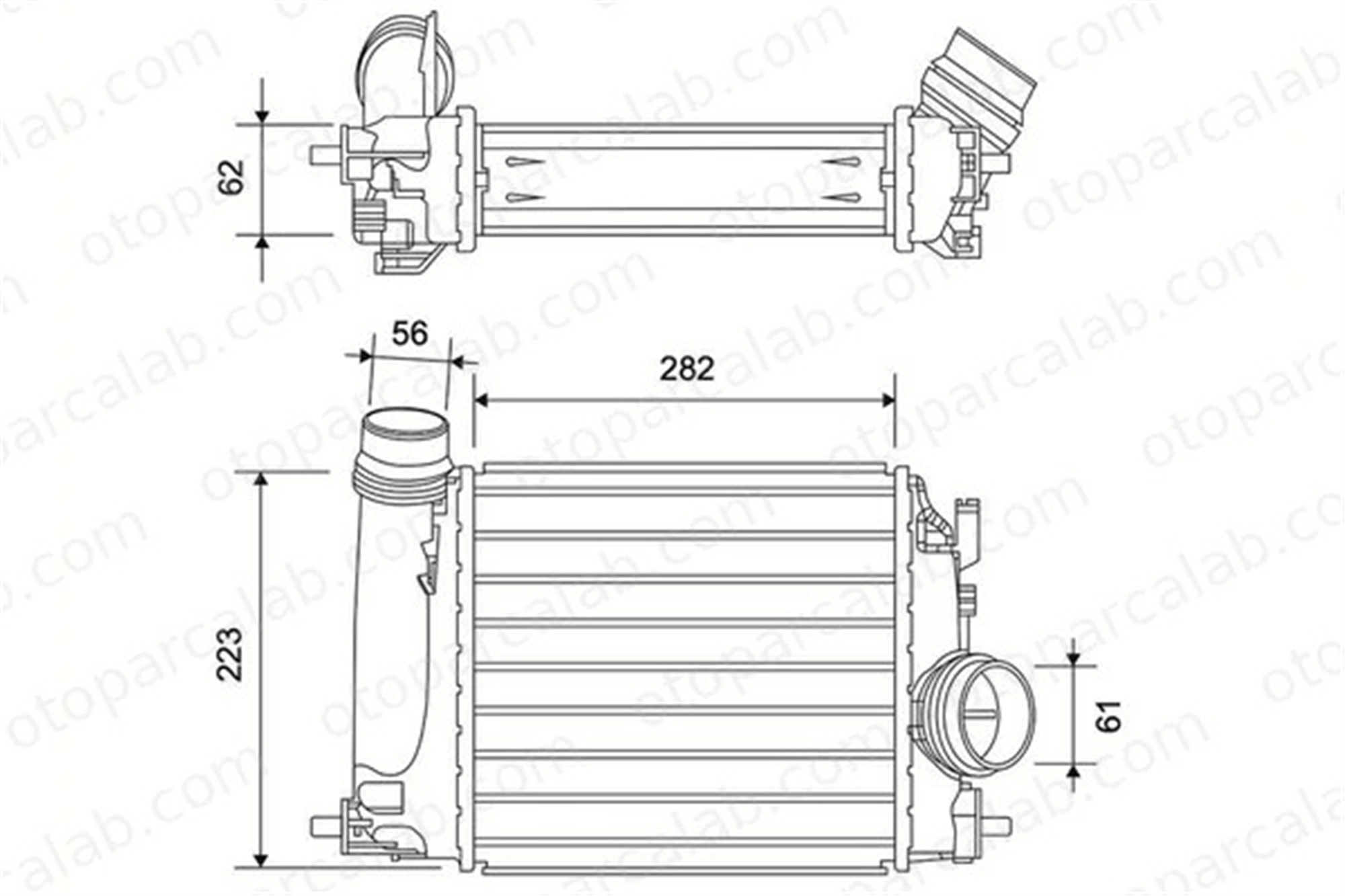 VALEO 822941 Turbo Radyatörü RENAULT MEGANE IV Grandtour MEGANE IV Hatchback 144614EA0A 144614EA1A