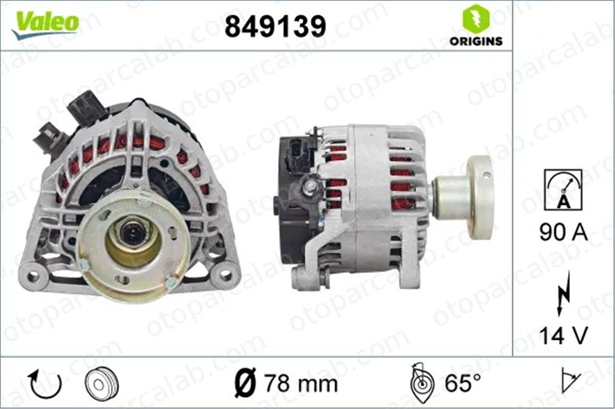 VALEO 849139 Alternatör FORD FOCUS I Sedan FOCUS I 98AB10300JE 1079312