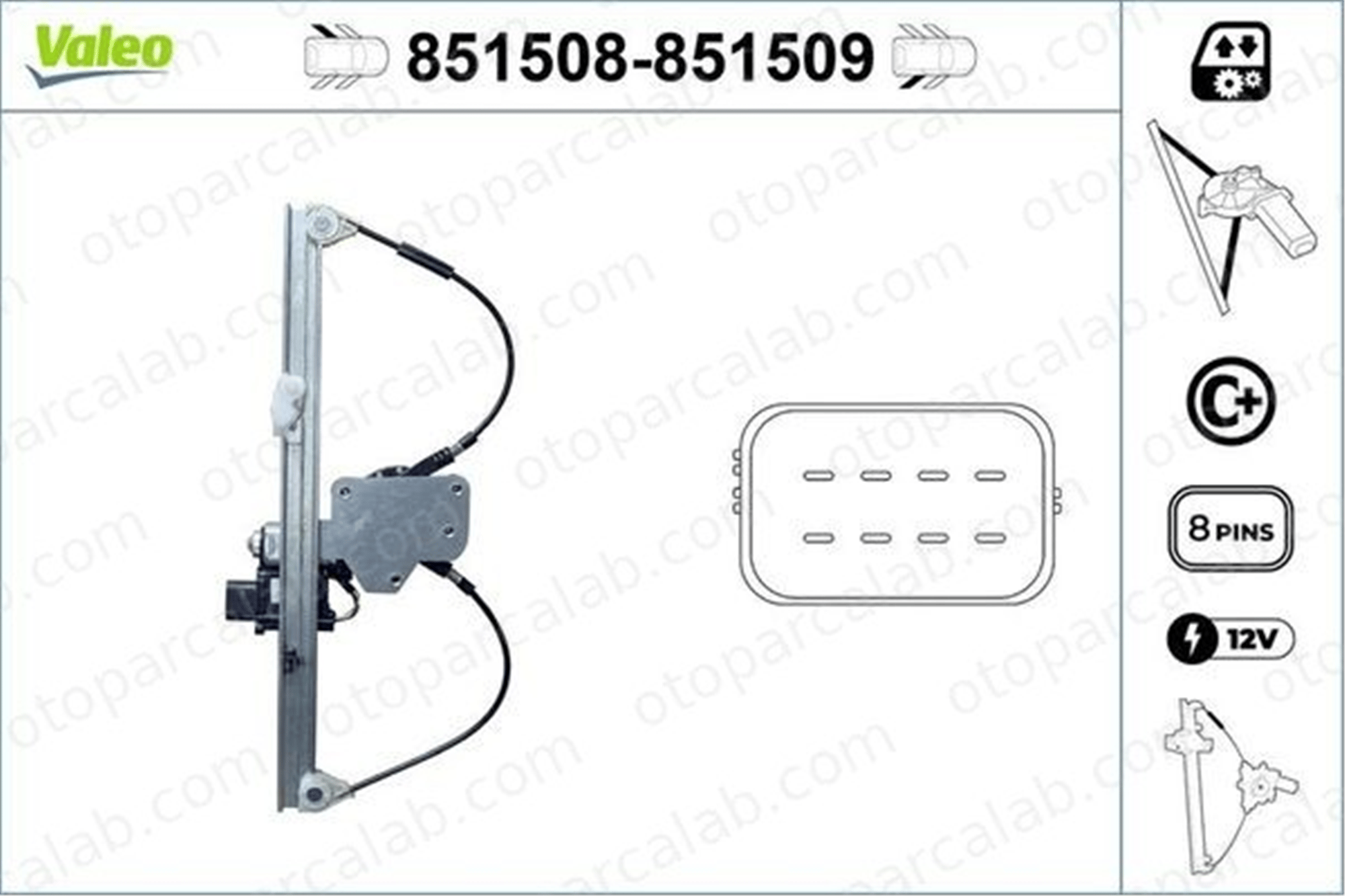 VALEO 851508 Cam Krikosu Arka Sol FORD MONDEO III MONDEO III Sedan 1320875 1S71F27001BM