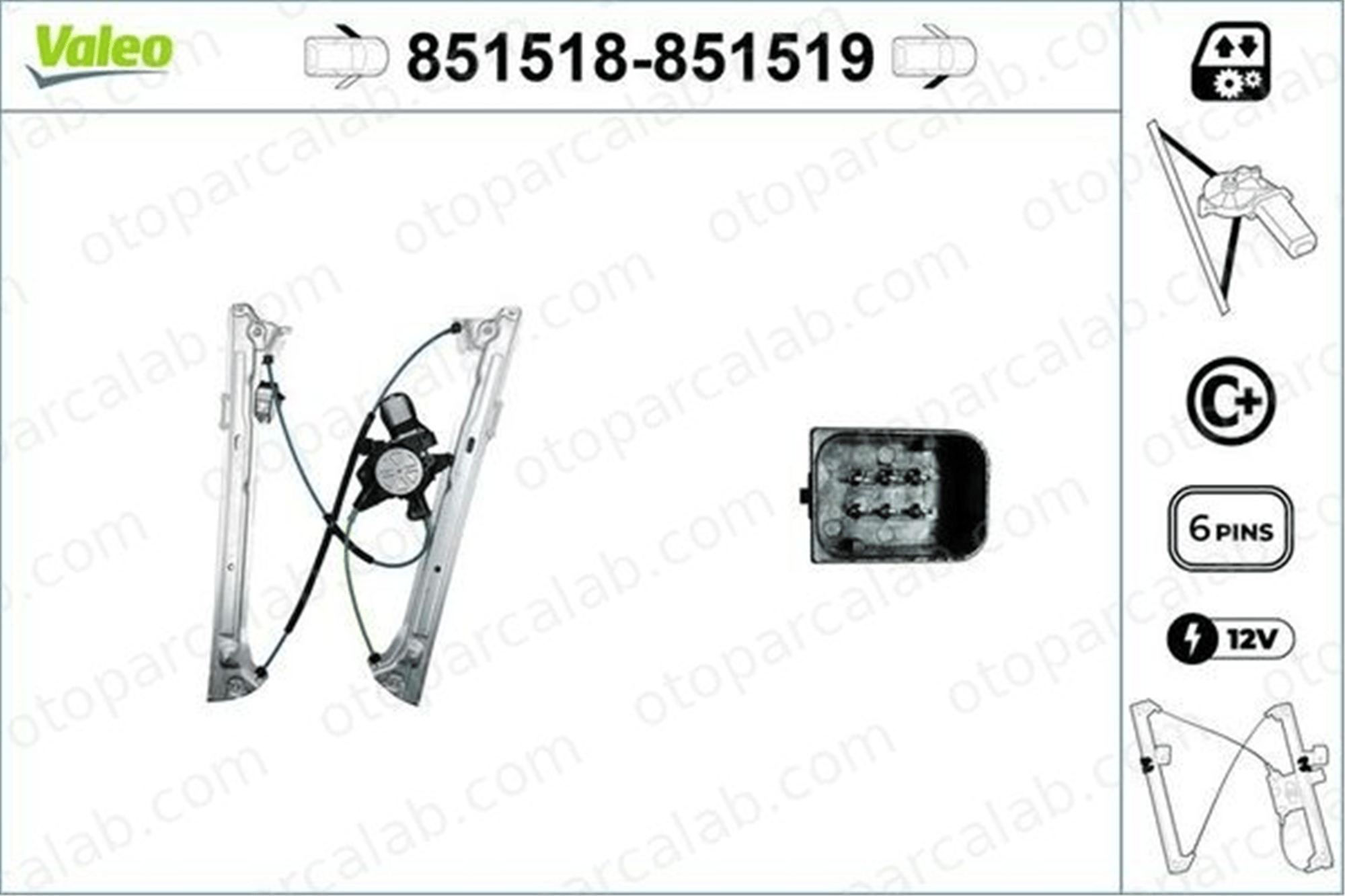 VALEO 851518 Cam Krikosu Ön Sol MERCEDES-BENZ VITO / MIXTO Panelvan/Van VITO Minibüs/Otobüs 6397200446 A6397200446