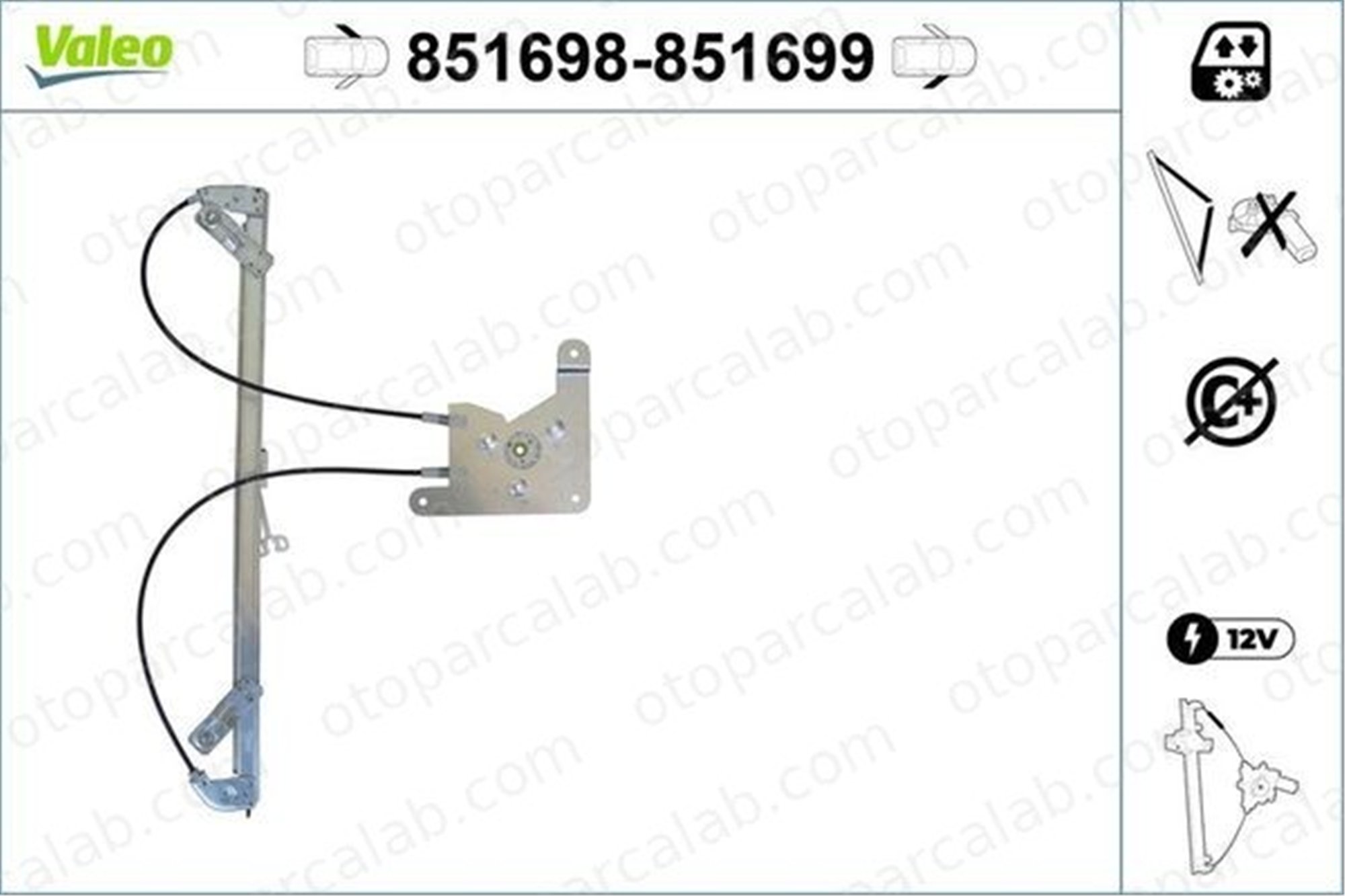 VALEO 851698 Cam Krikosu Ön Sol RENAULT MASTER III Panelvan/Van MASTER III Platform şasi 807210008R