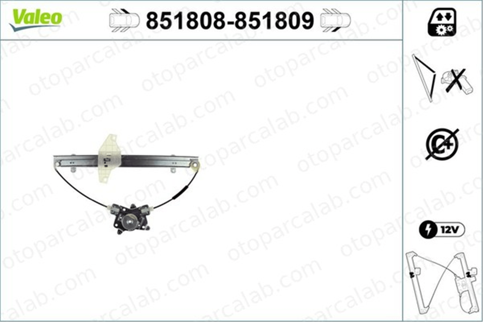 VALEO 851808 Cam Krikosu Ön Sol HYUNDAI ACCENT II ACCENT II Sedan 8240425010