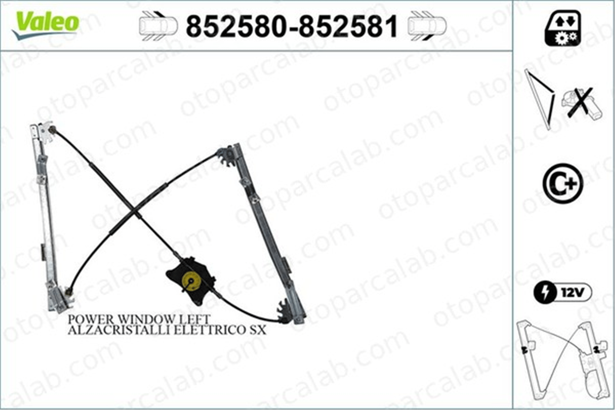VALEO 852580 Cam Krikosu Ön Sol SKODA SUPERB II SUPERB II Station wagon 3T0837461A