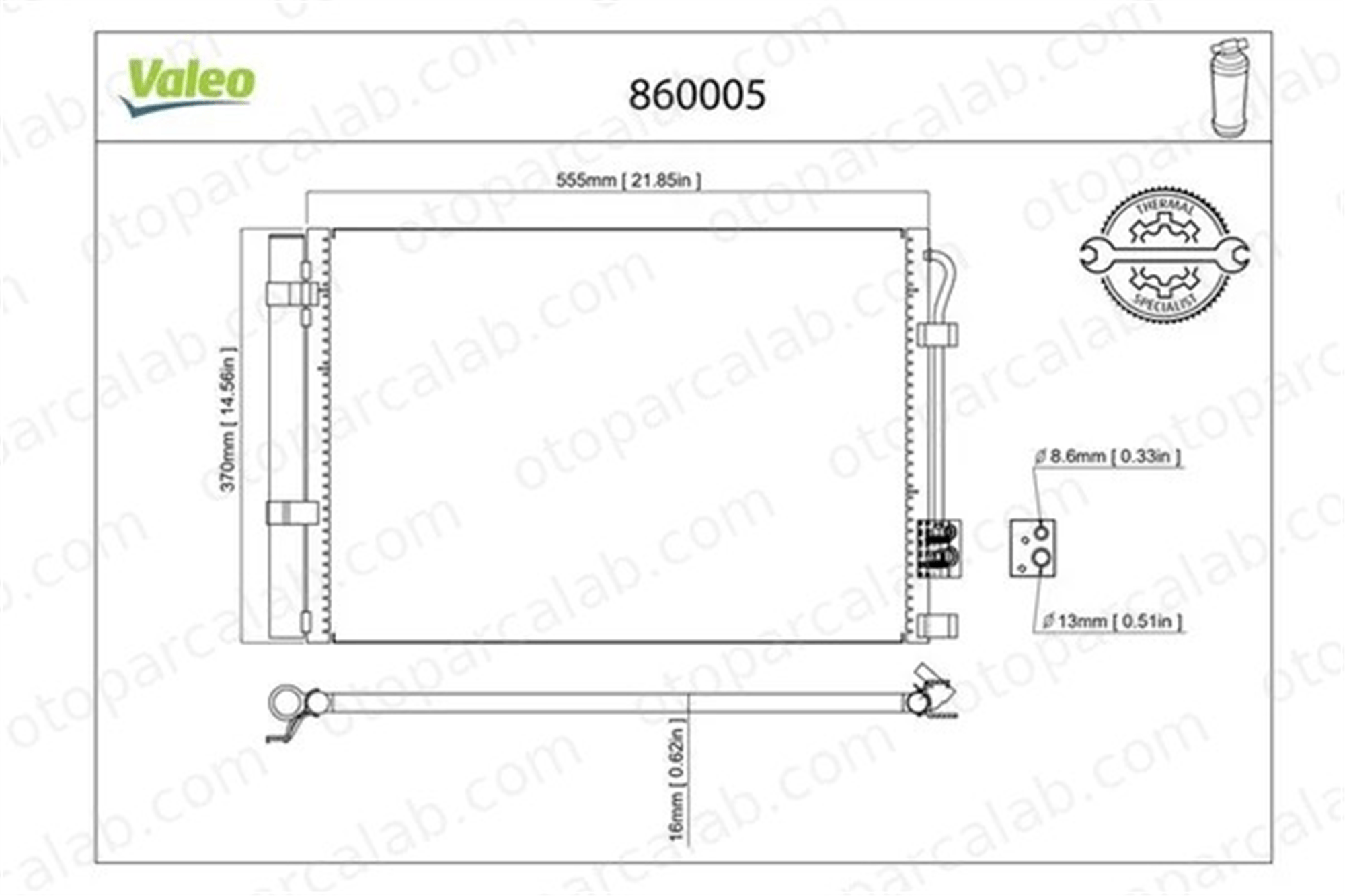 VALEO 860005 Klima Radyatörü HYUNDAI ACCENT IV Sedan VELOSTER 9760602000 976061R000