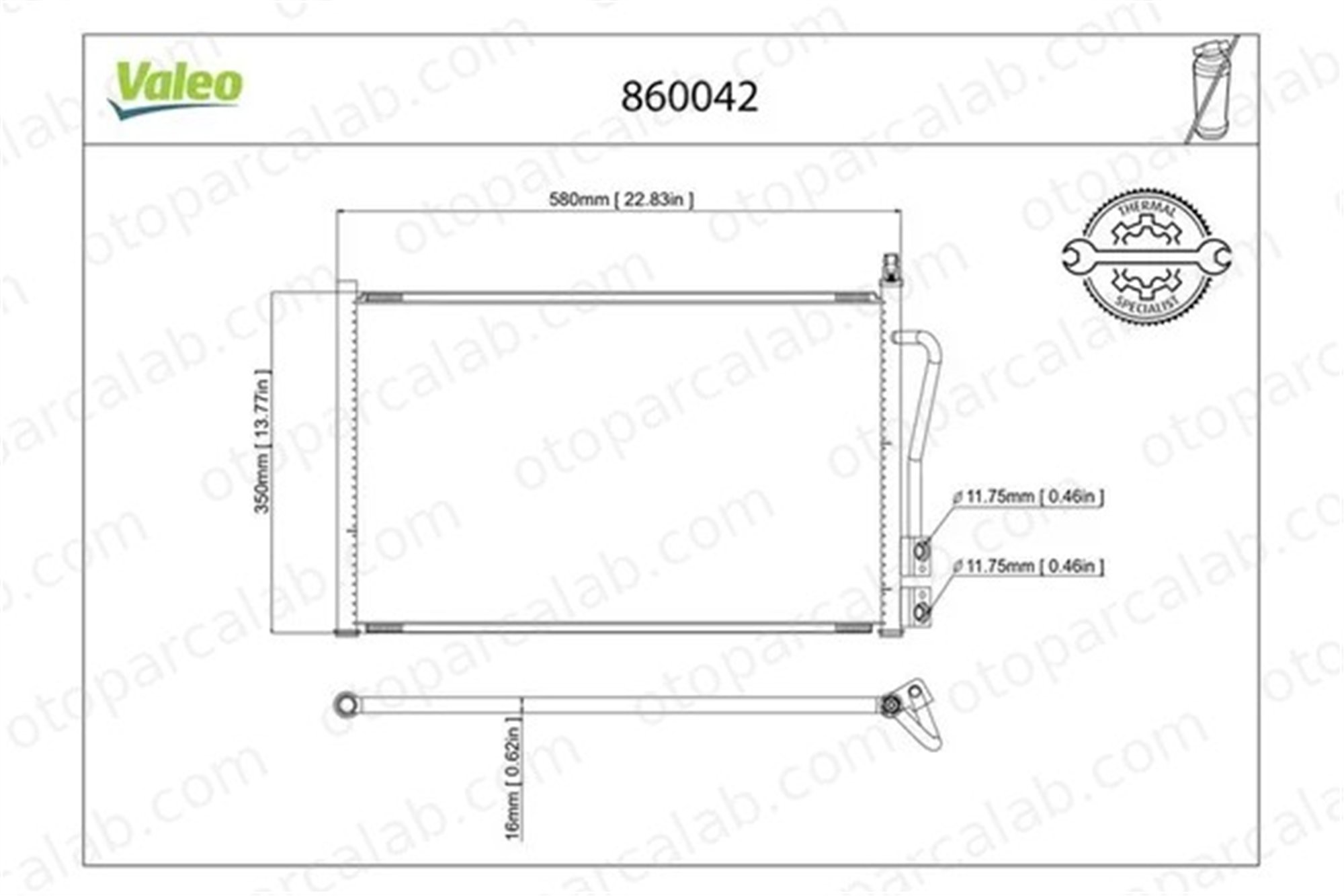 VALEO 860042 Klima Radyatörü FORD FIESTA V FUSION 1146195 2S6H19710AA