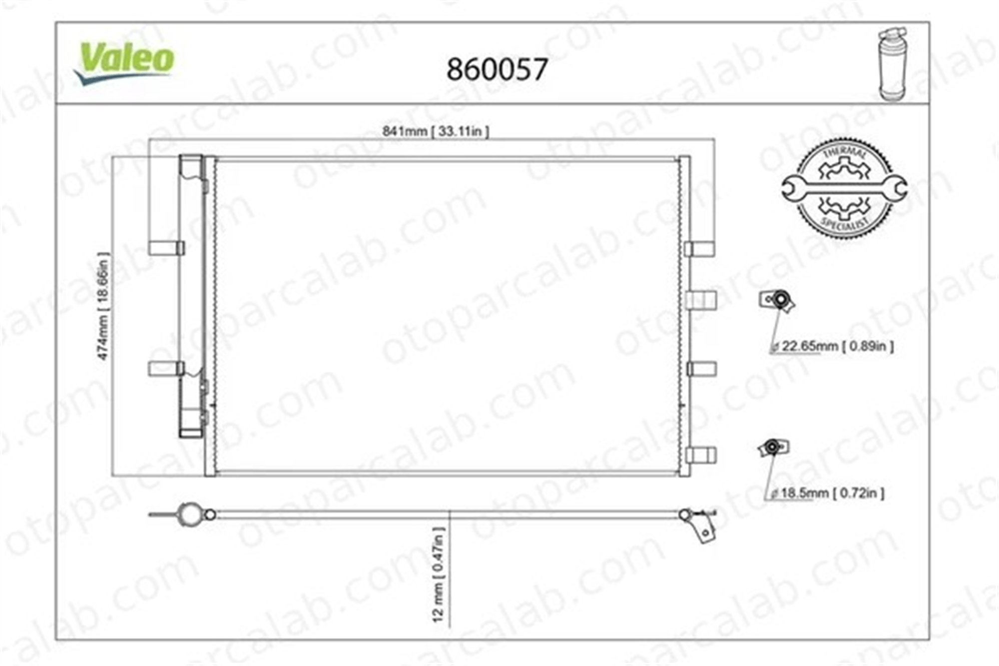 VALEO 860057 Klima Radyatörü FORD TRANSIT V363 Panelvan/Van TRANSIT V363 Platform şasi 1778169 BK2119710AB