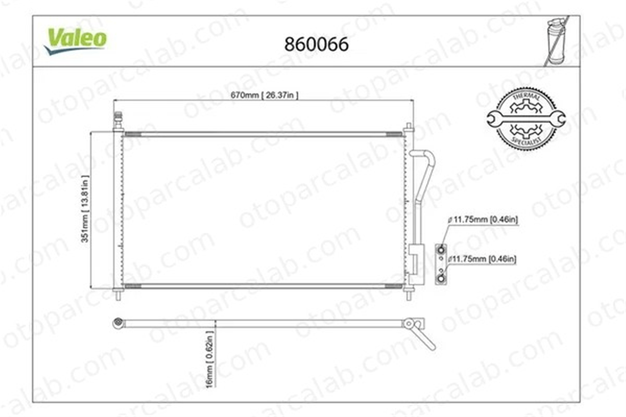 VALEO 860066 Klima Radyatörü FORD FOCUS I FOCUS I Turnier 1062380 1086534