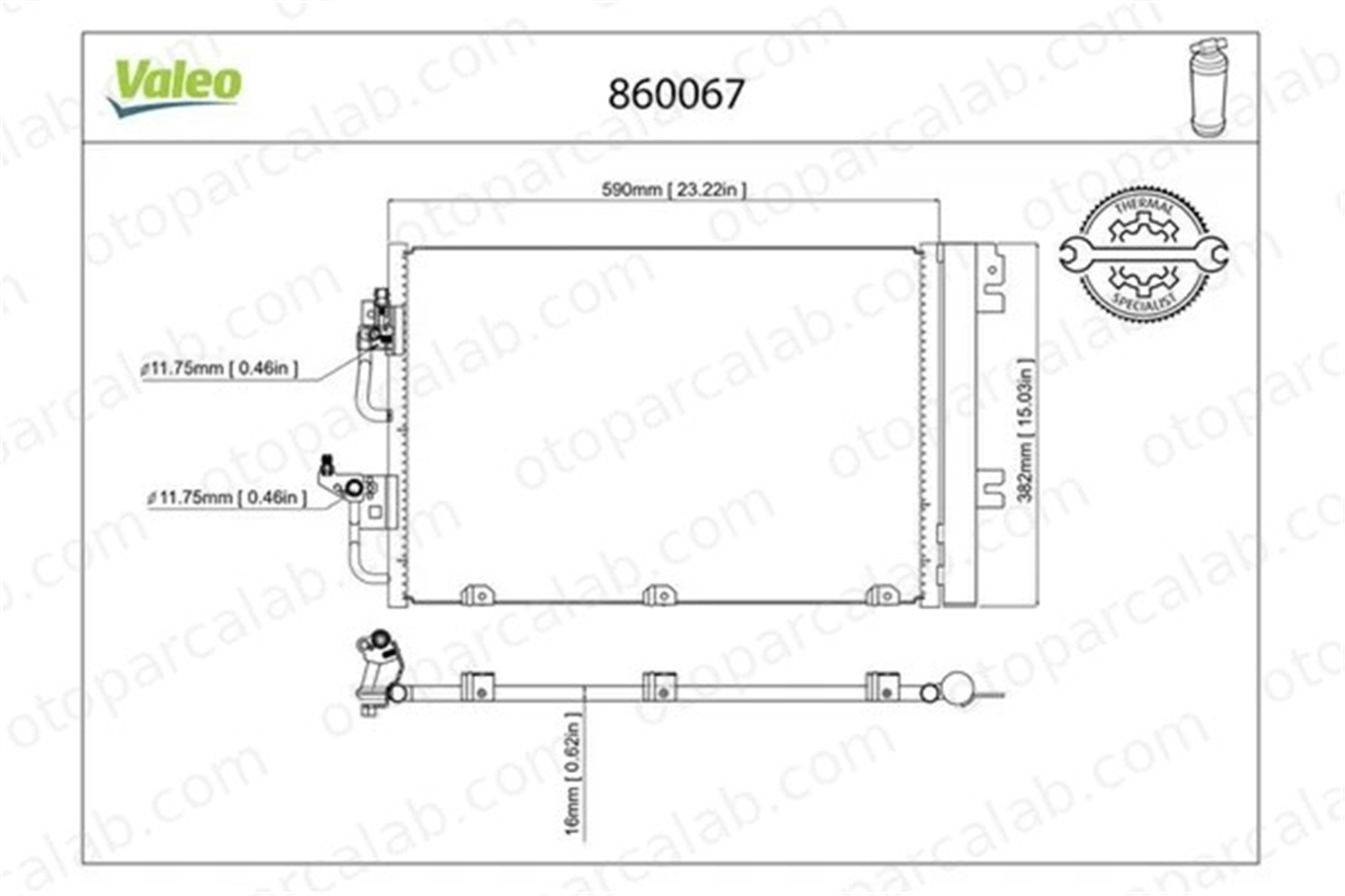 VALEO 860067 Klima Radyatörü OPEL ASTRA H Station wagon ASTRA H 93178958 1850096