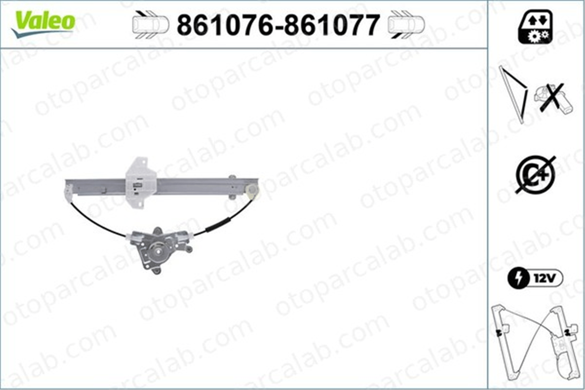 VALEO 861076 Cam Krikosu Arka Sol HYUNDAI ACCENT II ACCENT II Sedan 8340425010