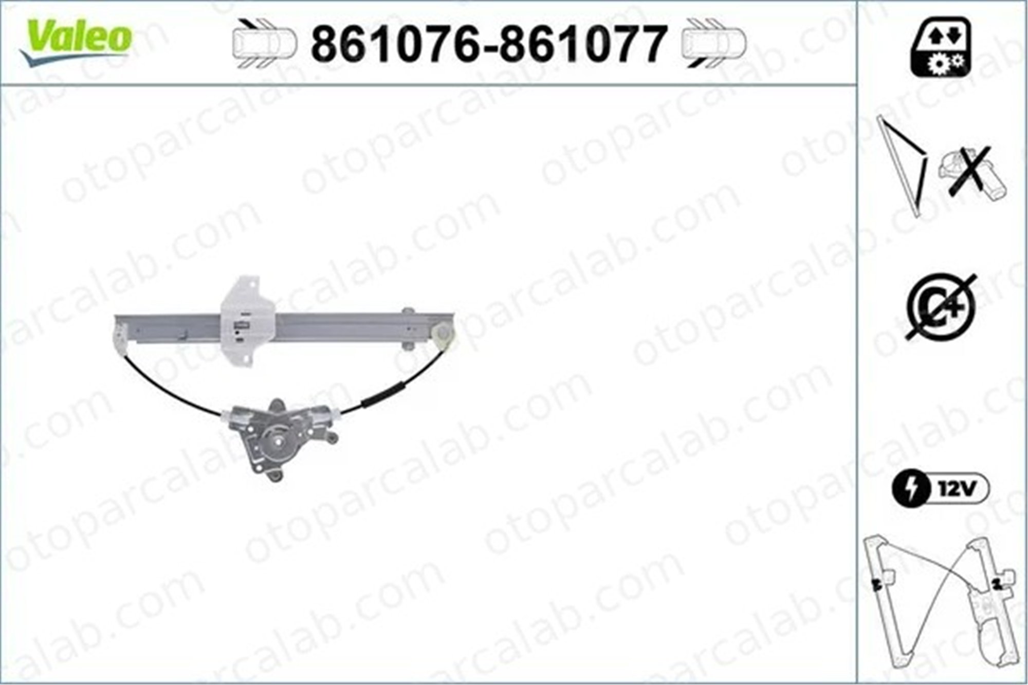 VALEO 861077 Cam Krikosu Arka Sağ HYUNDAI LANTRA II Station wagon LANTRA II 8240329012