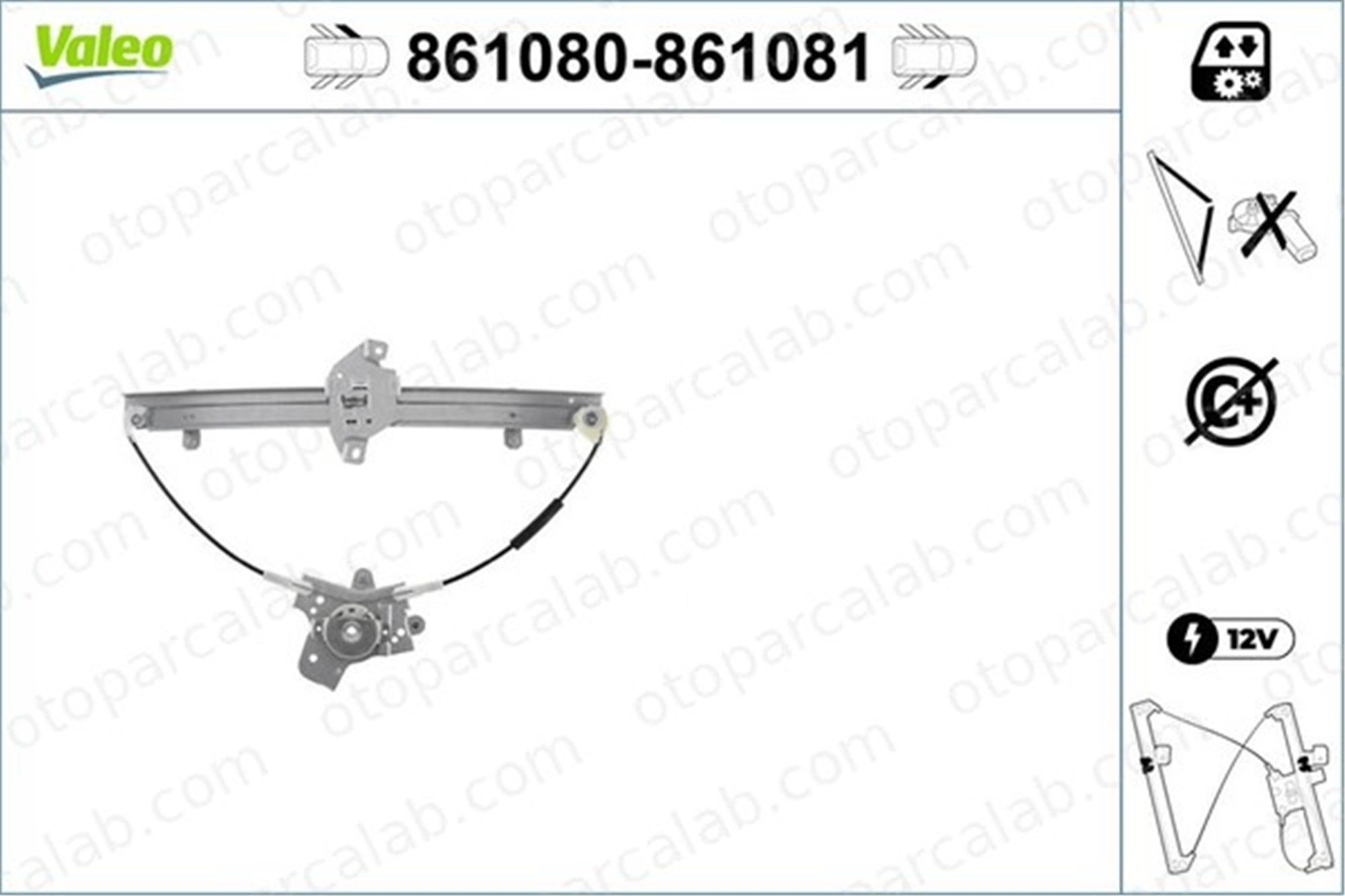 VALEO 861080 Cam Krikosu Ön Sol HYUNDAI ACCENT I ACCENT Sedan 8240422011