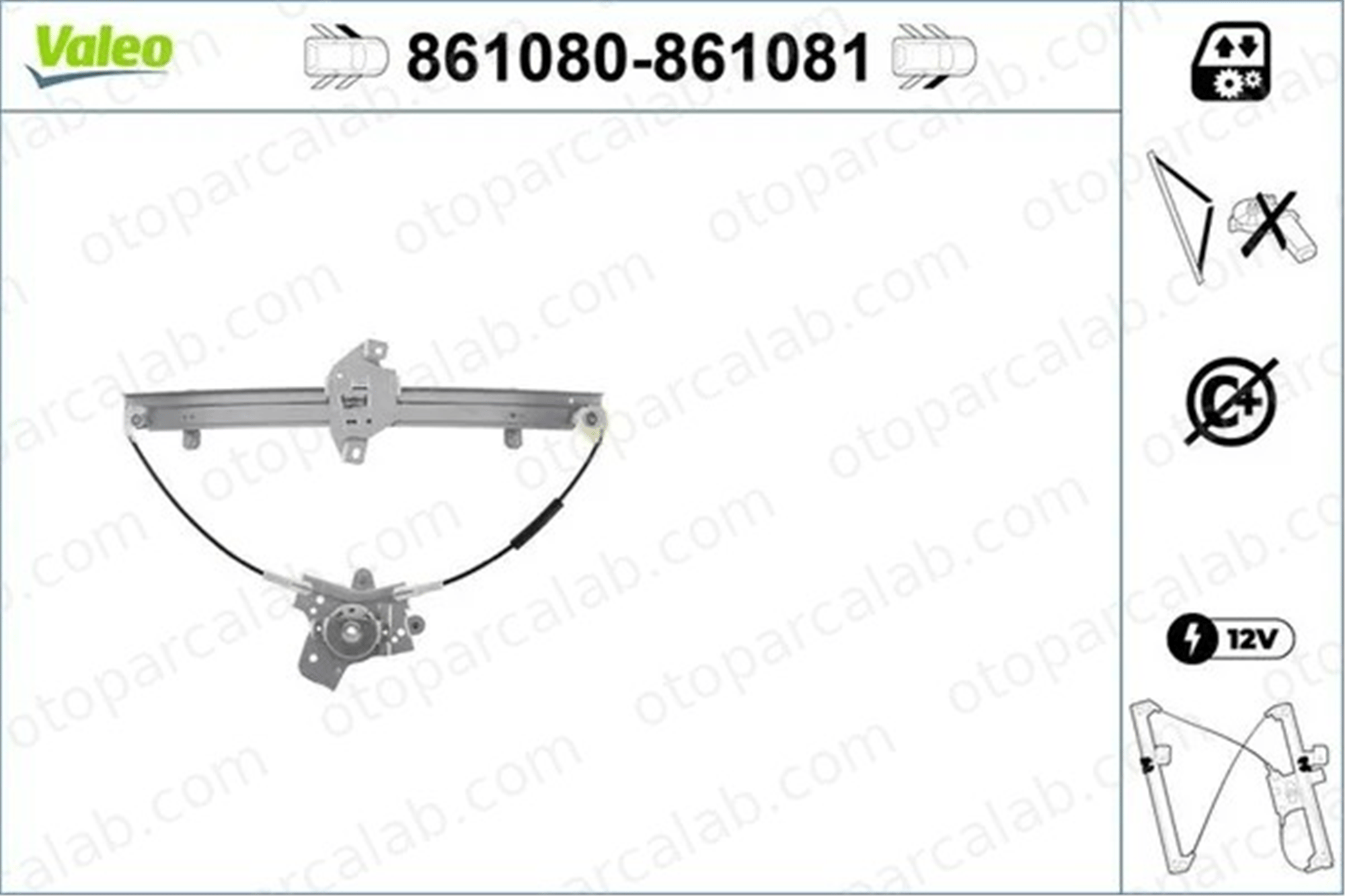 VALEO 861081 Cam Krikosu Ön Sağ HYUNDAI COUPE II 824032C000