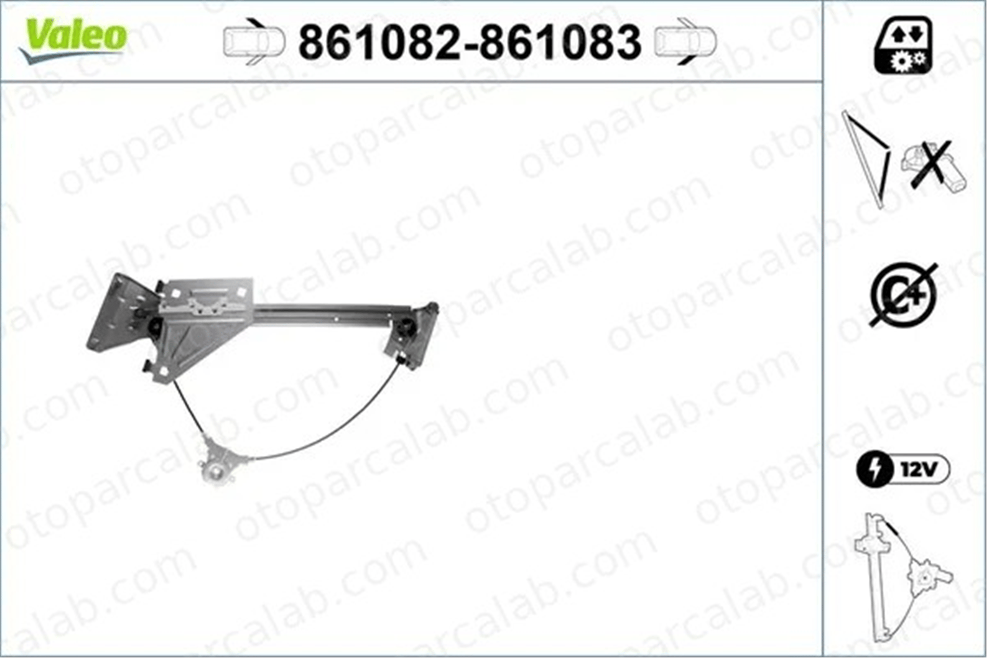 VALEO 861082 Cam Krikosu Ön Sol HYUNDAI COUPE II 824042C000