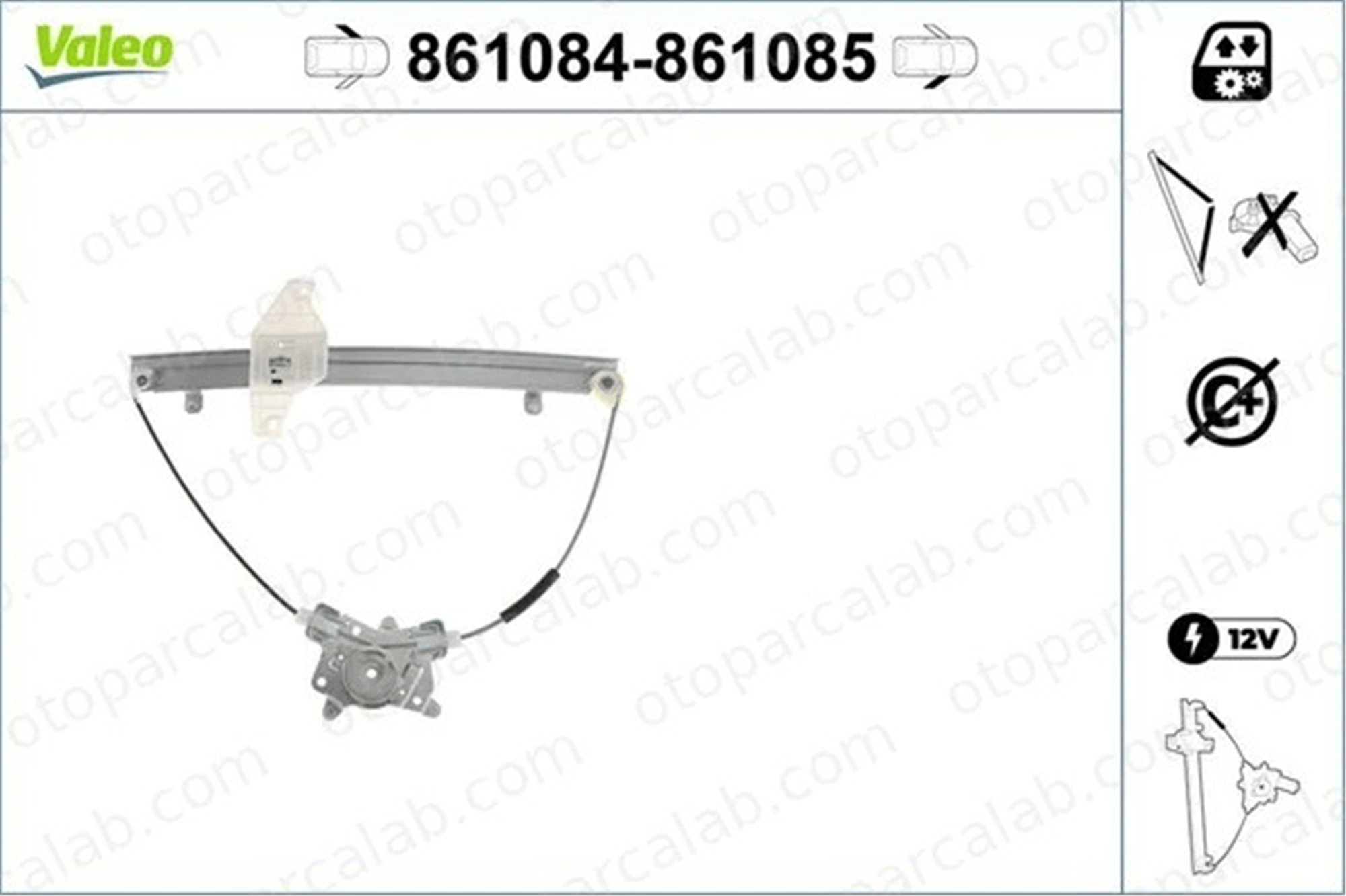 VALEO 861084 Cam Krikosu Ön Sol HYUNDAI ACCENT II ACCENT II Sedan 8240425210 8240125000
