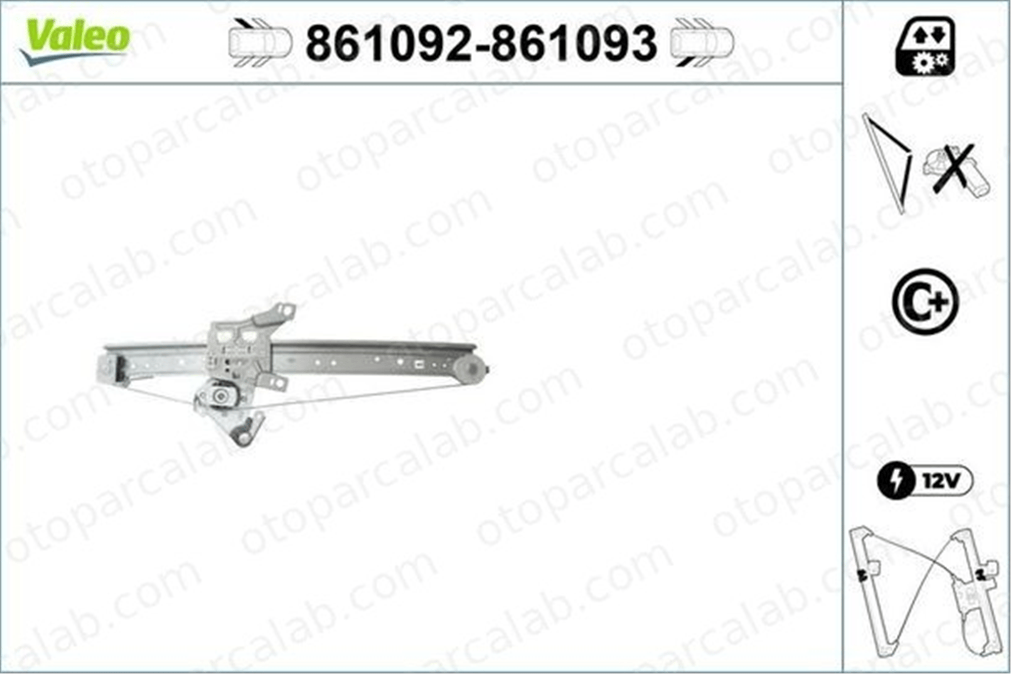 VALEO 861093 Cam Krikosu Arka Sağ MERCEDES-BENZ A-SERISI 1687301446