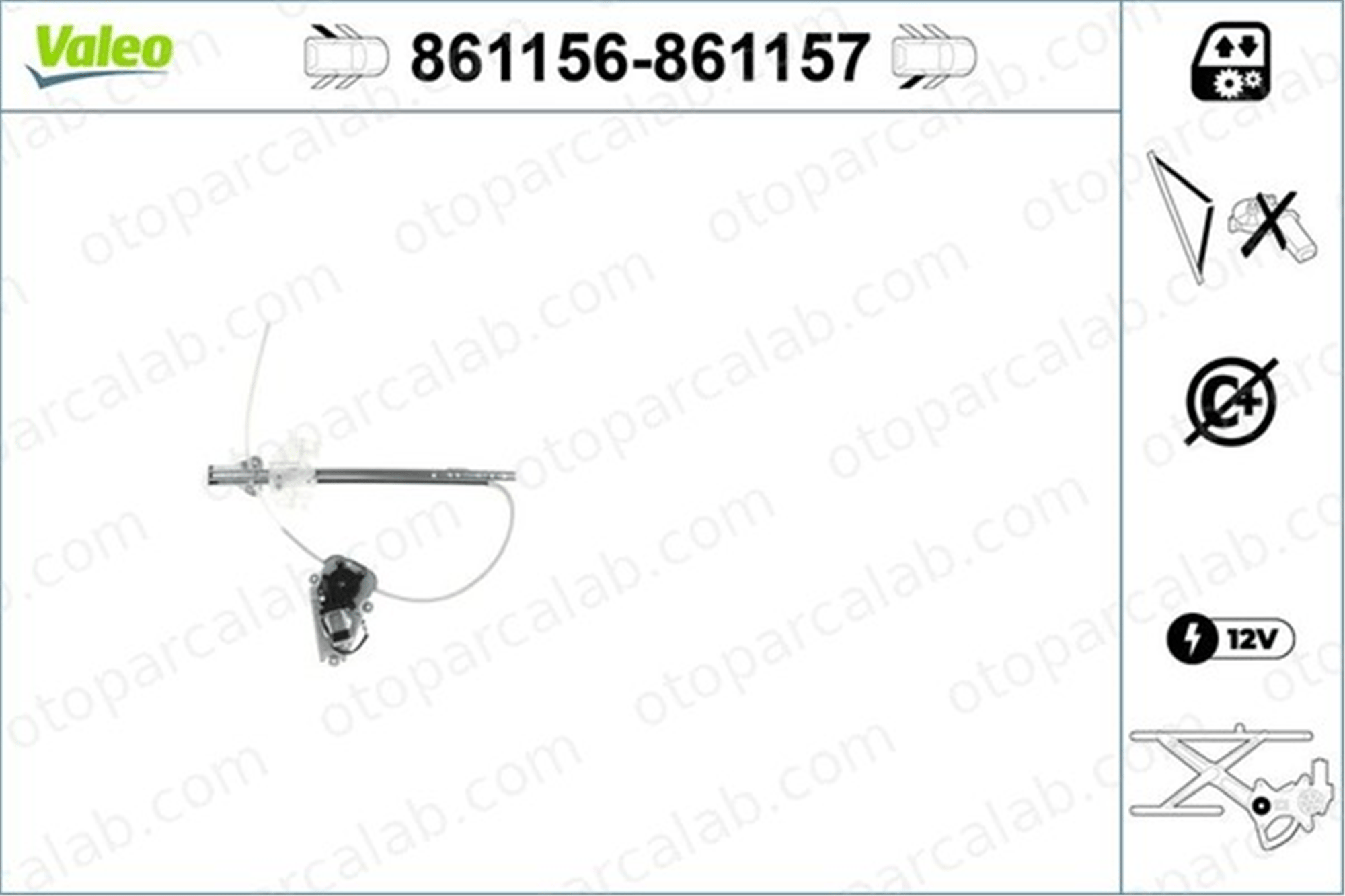 VALEO 861156 Cam Krikosu Arka Sol TOYOTA HILUX VII Pick-up 698040K010