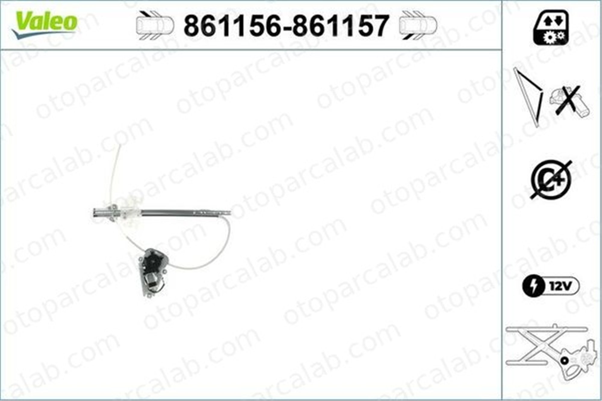 VALEO 861157 Cam Krikosu Arka Sağ TOYOTA HILUX VII Pick-up 698030K010