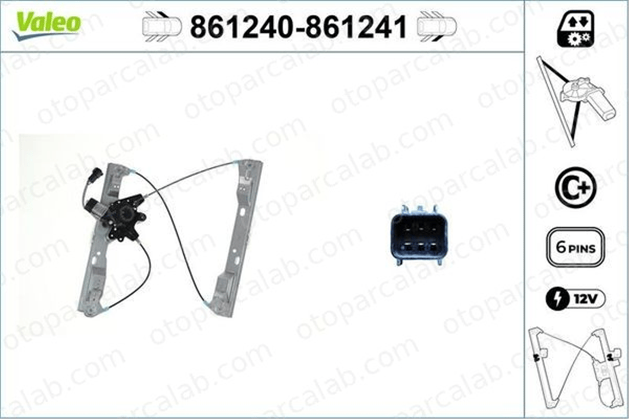 VALEO 861240 Cam Krikosu Ön Sol FORD FOCUS III FOCUS III Turnier BM51A23201DD CV6Z5823201A