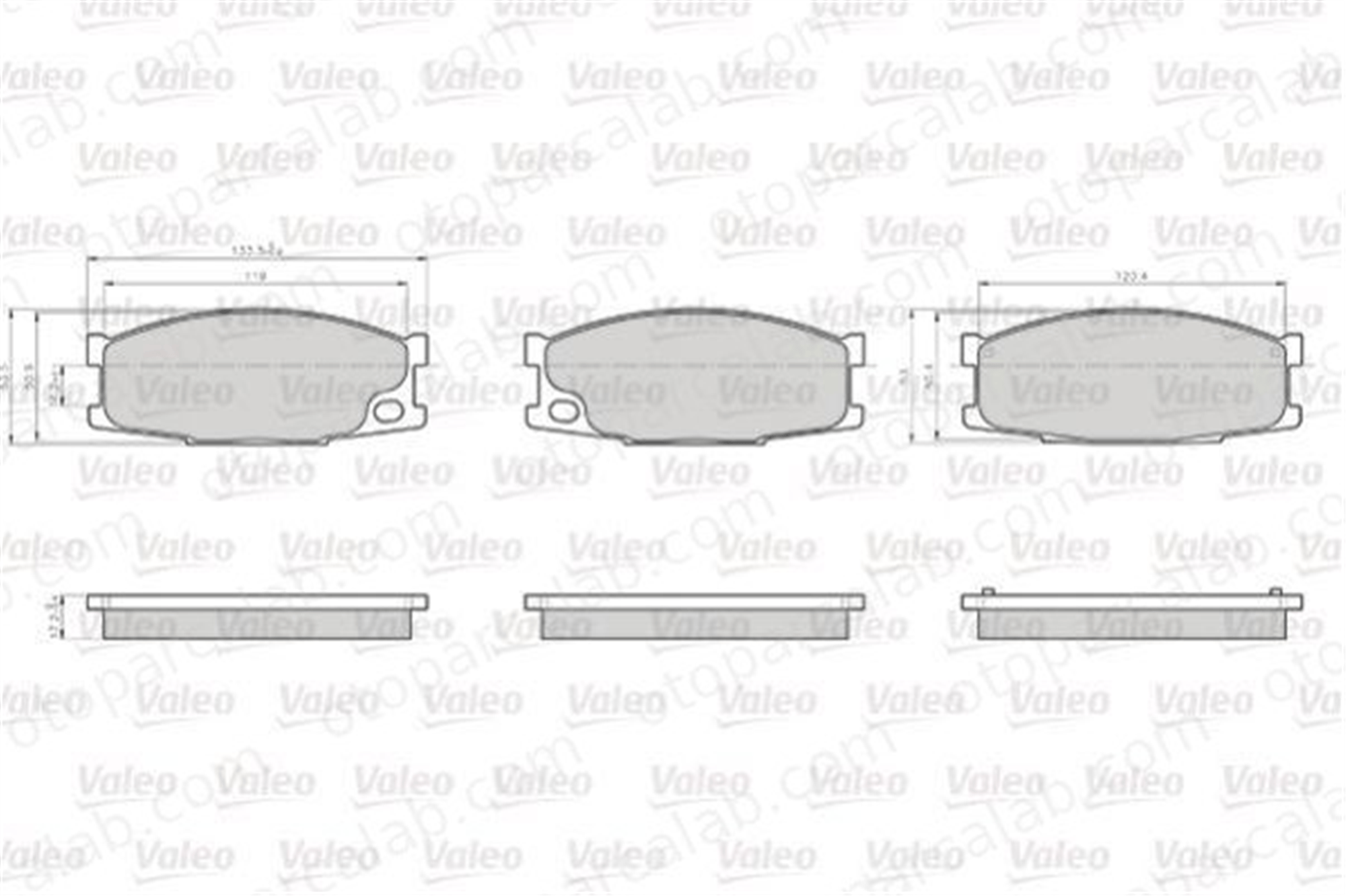 VALEO 872501 Fren Disk Balata Ön TALBOT SIMCA 1301 Tourisme MC894589