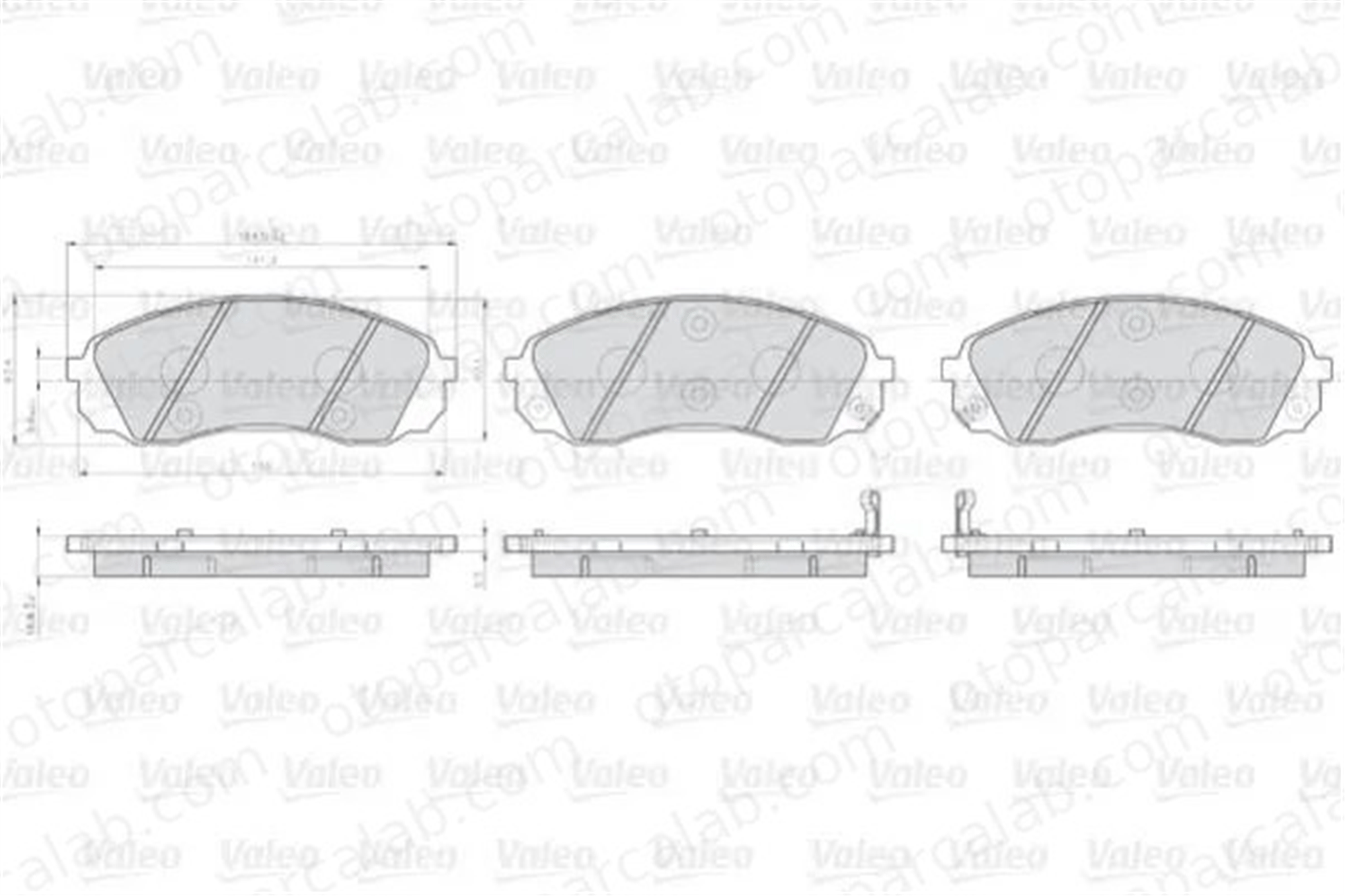VALEO 872597 Fren Disk Balata Ön HYUNDAI H-1 Cargo H-1 Travel 581014HA50