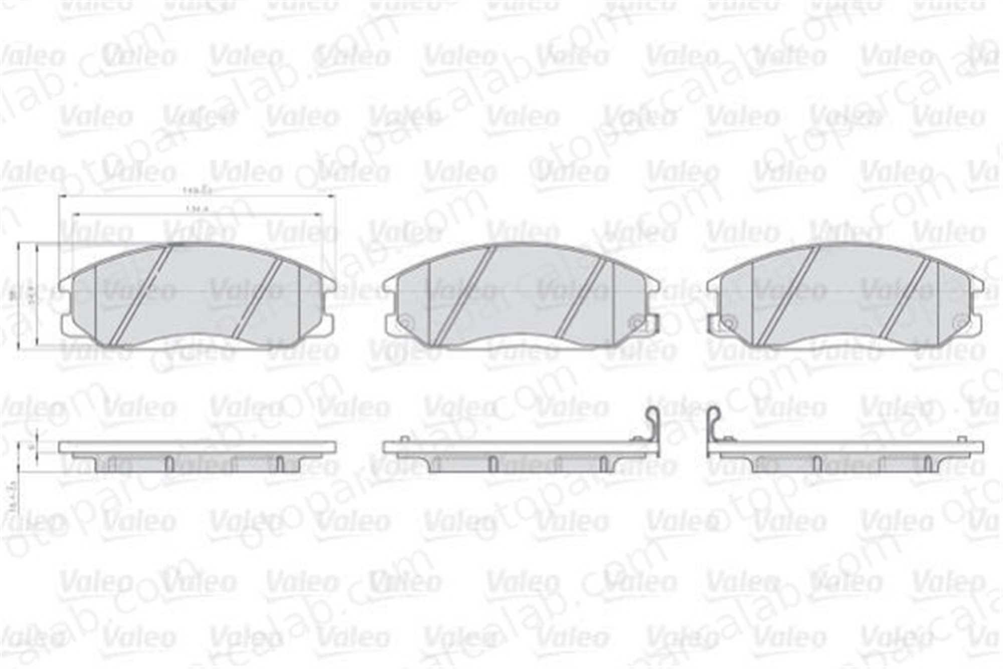 VALEO 873569 Fren Disk Balata Ön HYUNDAI H-1 / STAREX Minibüs/Otobüs H-1 Panelvan/Van 5810139A40 5810147A00