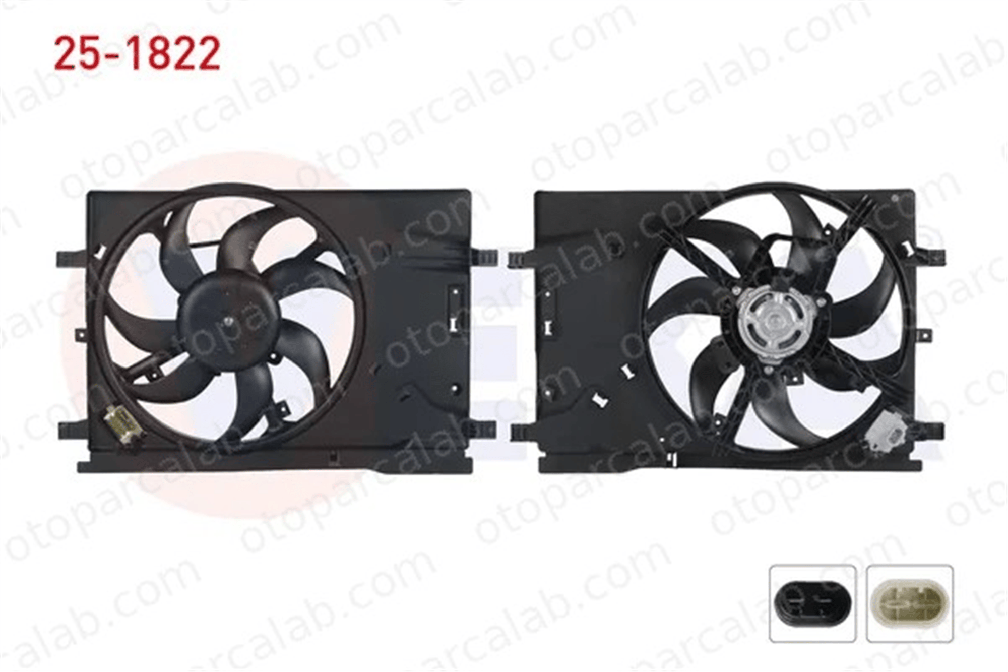 VEKA 25-1822 Radyatör Fan ve Motoru OPEL CORSA D 1341390 1341394