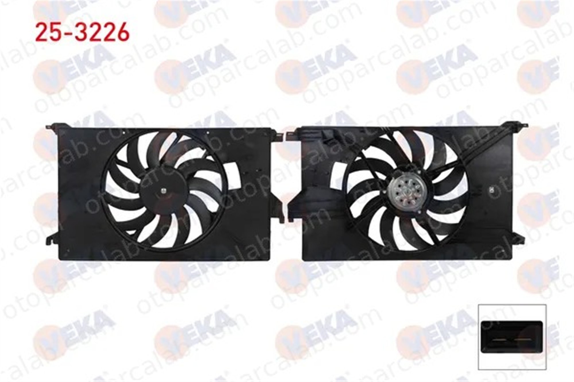 VEKA 25-3226 Radyatör Fan ve Motoru SAAB 9-3 Station wagon 9-3 12755783 1341362