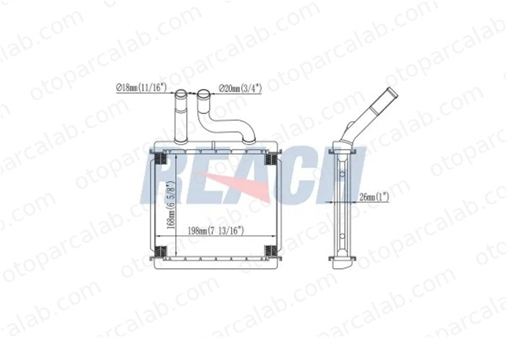 VEKA 41-1606B Kalorifer Radyatörü DAEWOO REZZO CHEVROLET REZZO MPV P96331063
