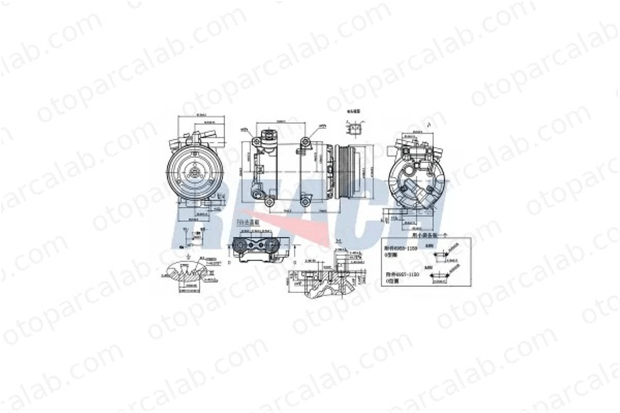 VEKA 58-1902 Klima Kompresörü FORD C-MAX FOCUS II 1234250 1255085