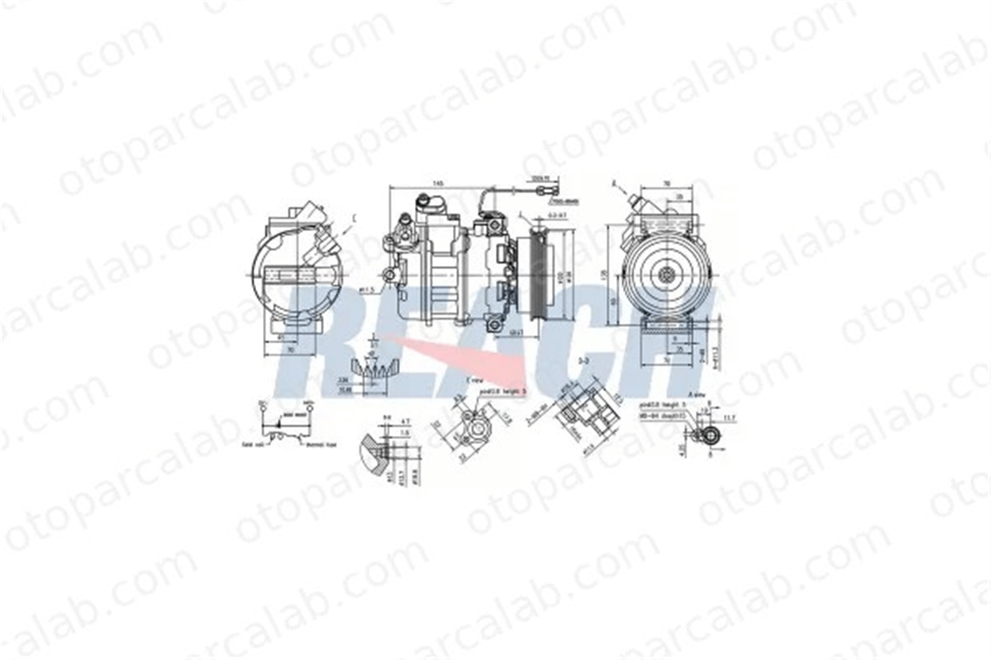 VEKA 58-4403 Klima Kompresörü AUDI A4 B5 A4 B5 Avant 3BD260805A 8D0260805B