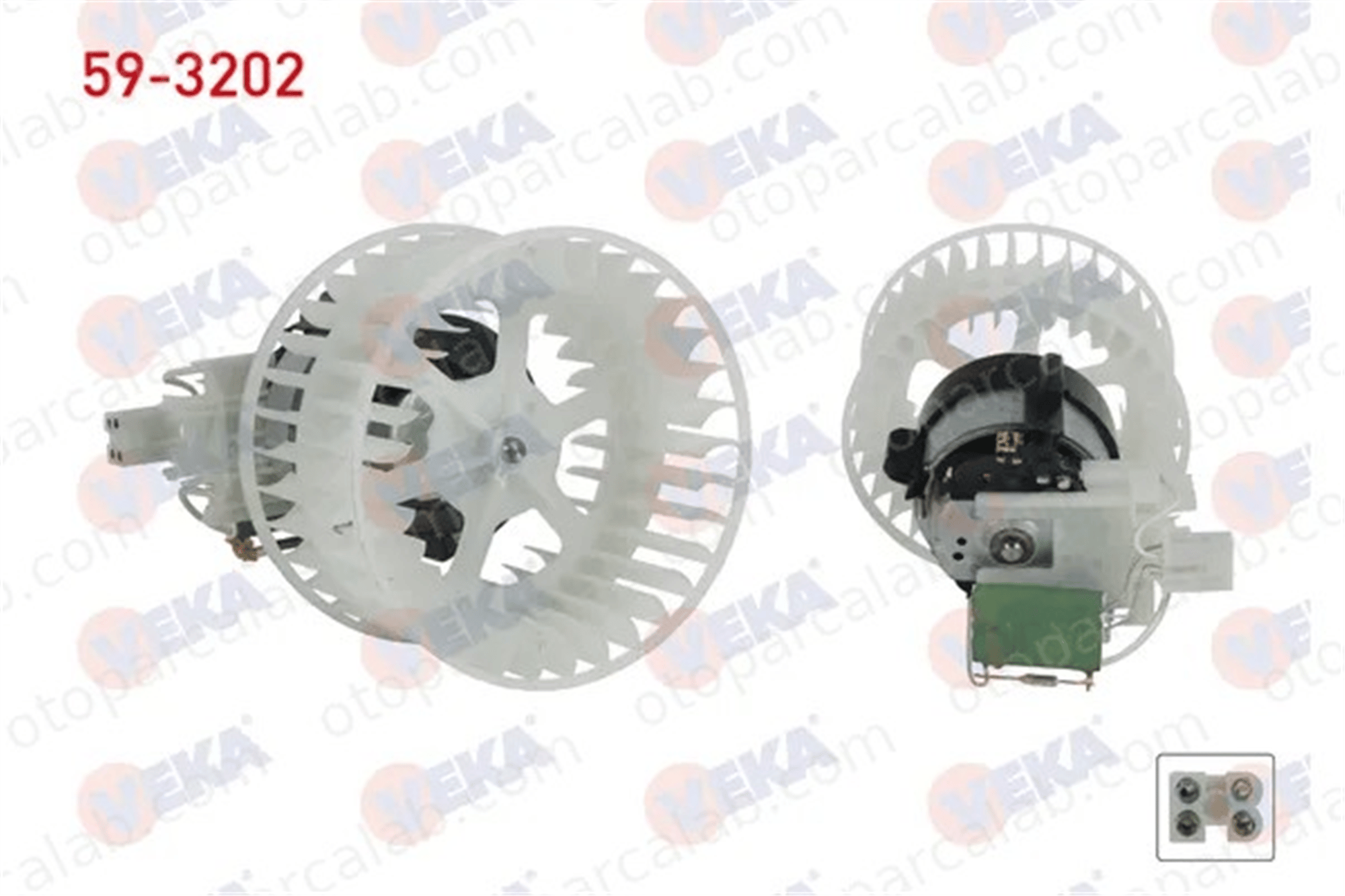 VEKA 59-3202 Kalorifer Motoru OPEL VECTRA A VECTRA A Hatchback 1808067 90228667