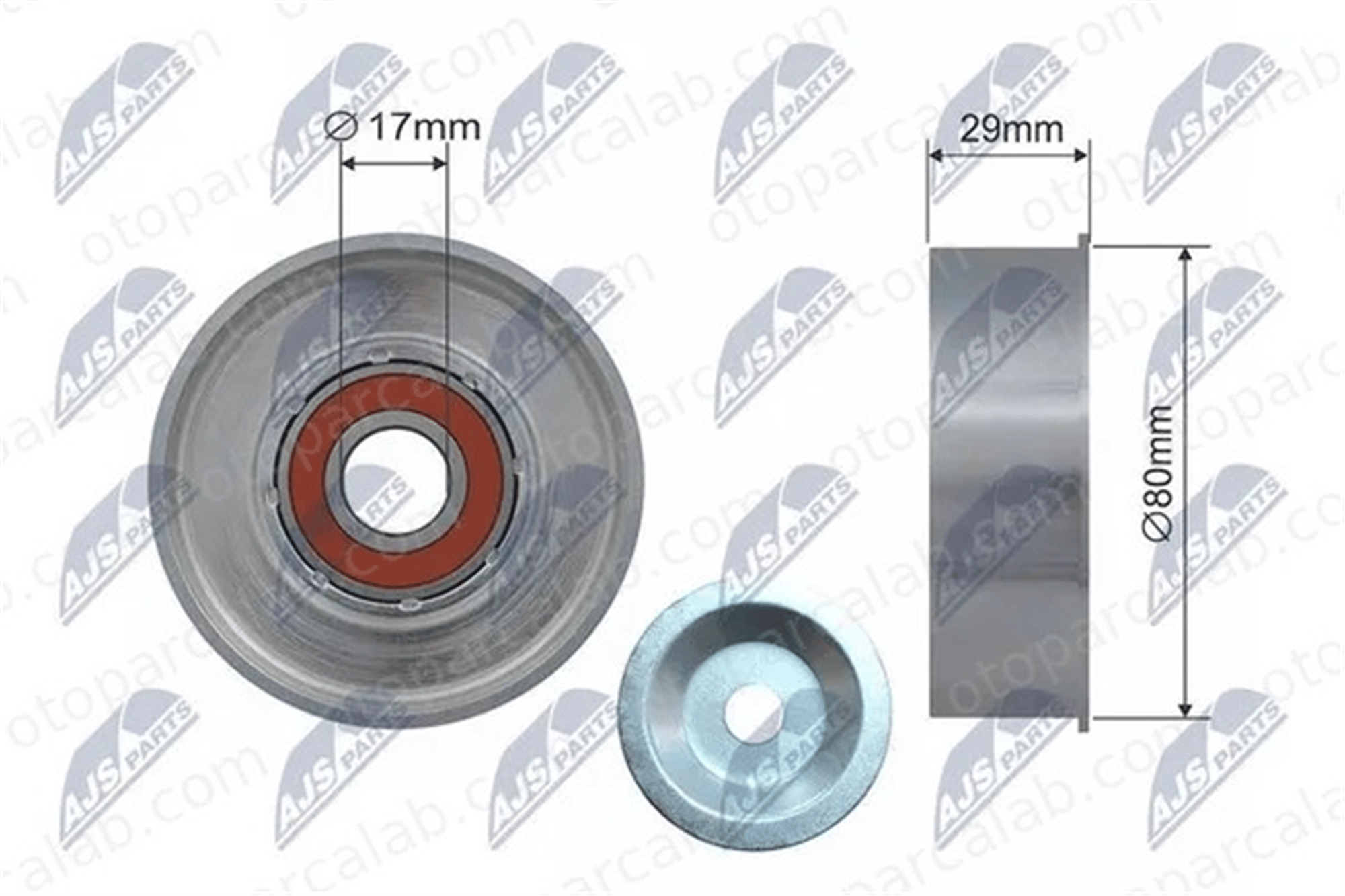 VOE VTB90015 Vantilatör Kayış Gergi Rulmanı MITSUBISHI L200 / TRITON 1345A009 1345A062