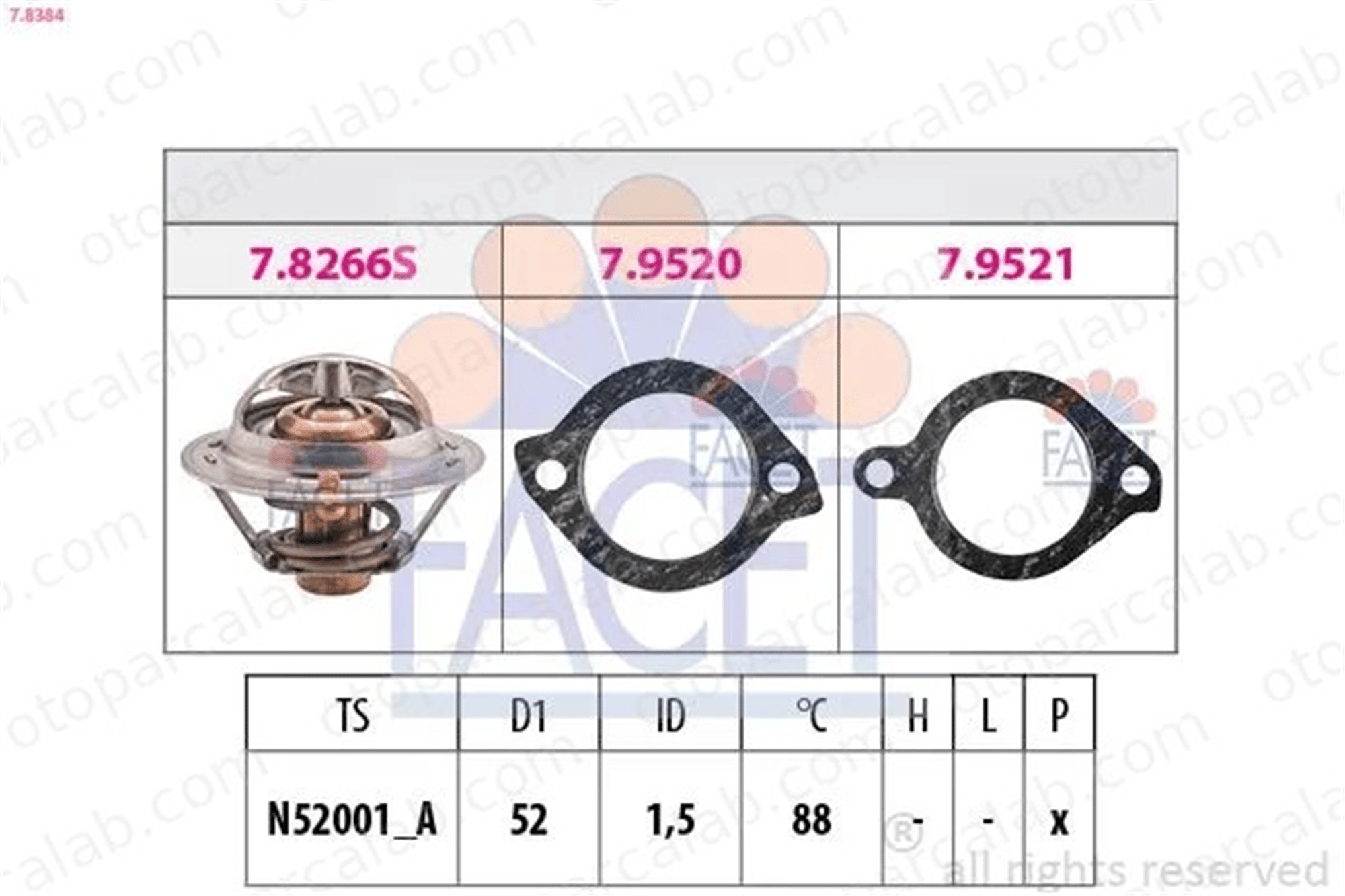 WAHLER 3119.88D3 Termostat 88 °C MAZDA DEMIO 817399152A 817399152
