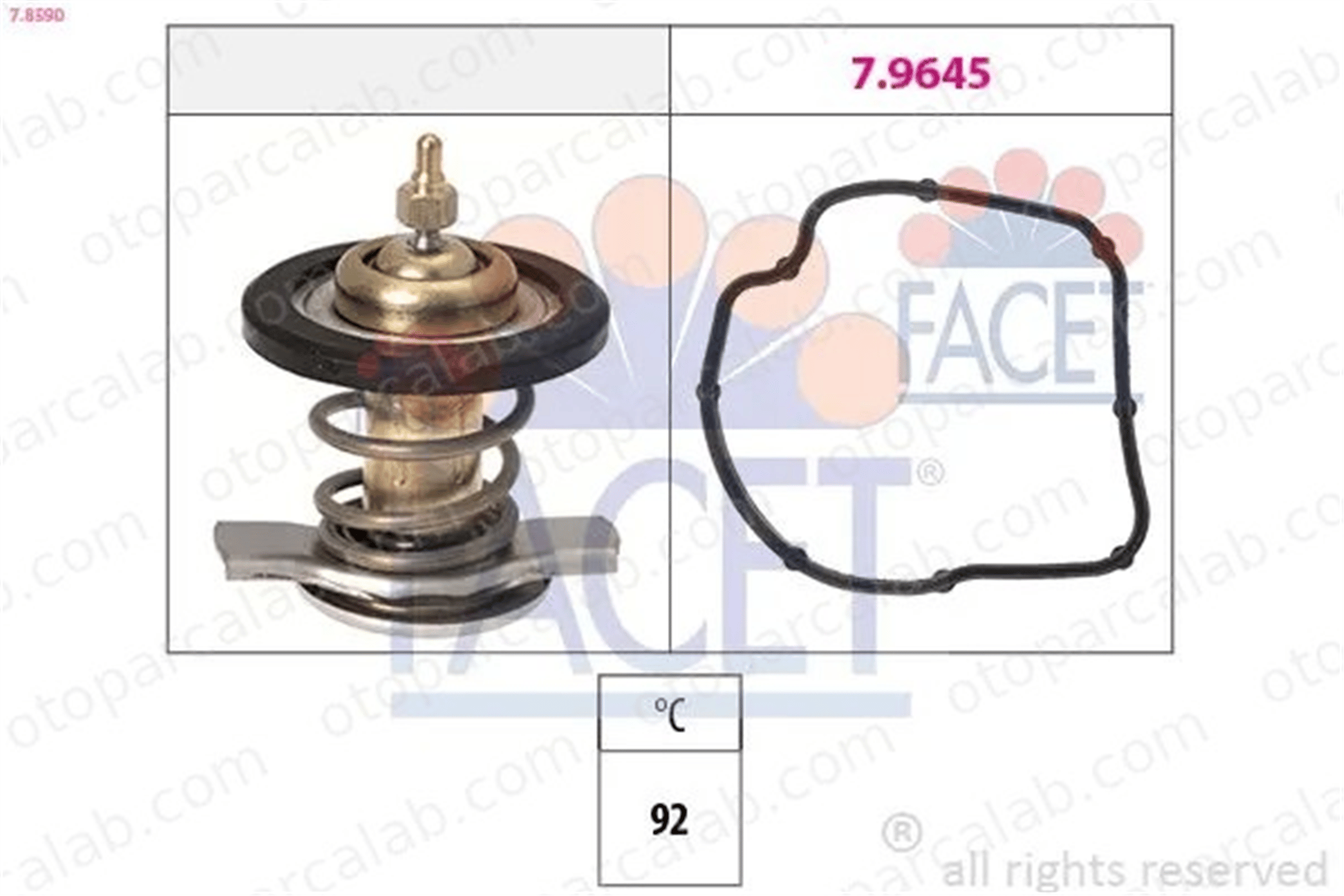 WAHLER 410174.92D Termostat 92 °C MERCEDES-BENZ E-SERISI E-SERISI T-Model A6462000015 A6112000615