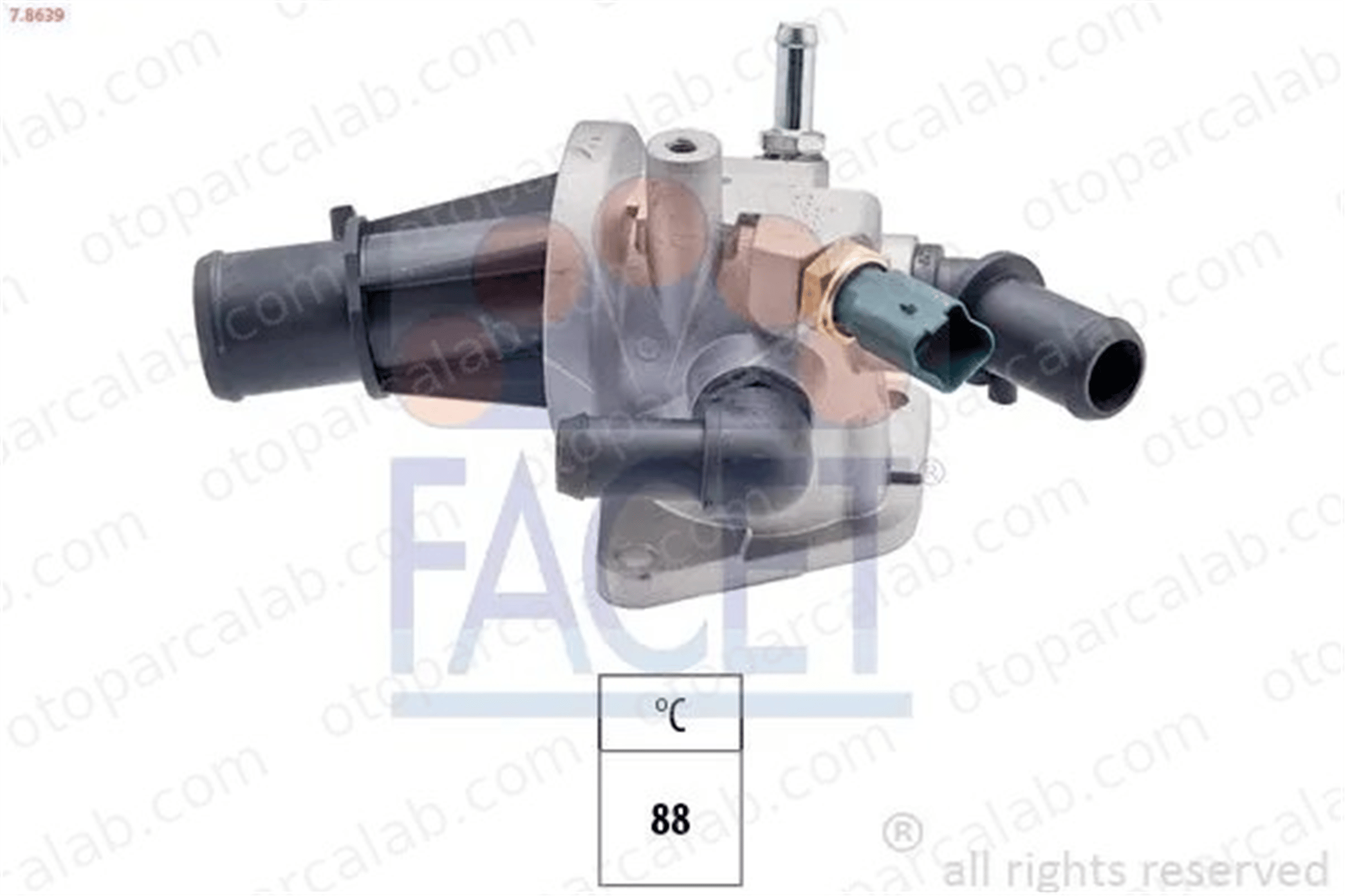 WAHLER 410588.88D Termostat OPEL AGILA COMBO Kasa/büyük limuzin 6338022 55199402