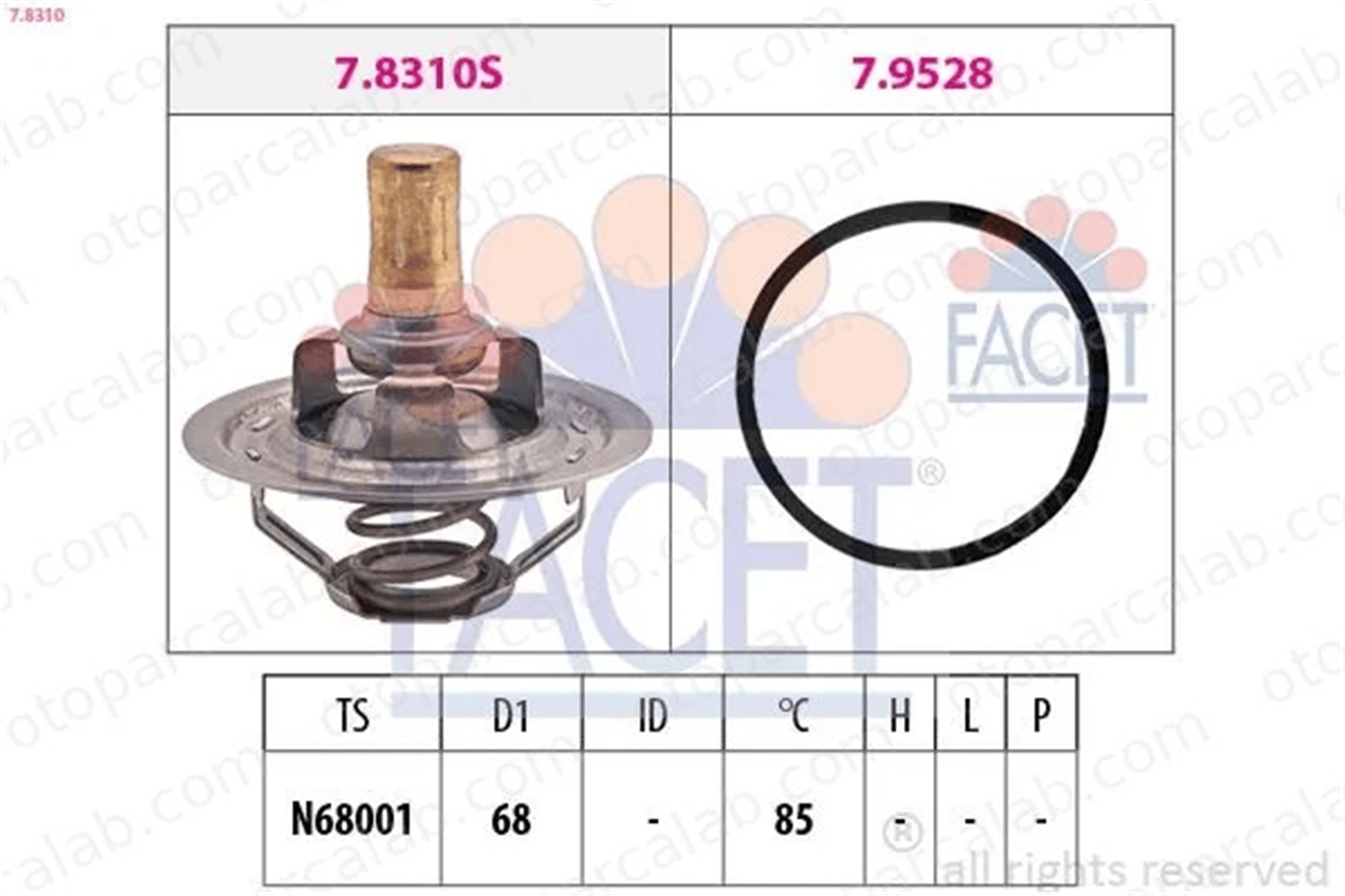 WAHLER 4447.85D Termostat CITROËN XM XM Break 133871 96058051