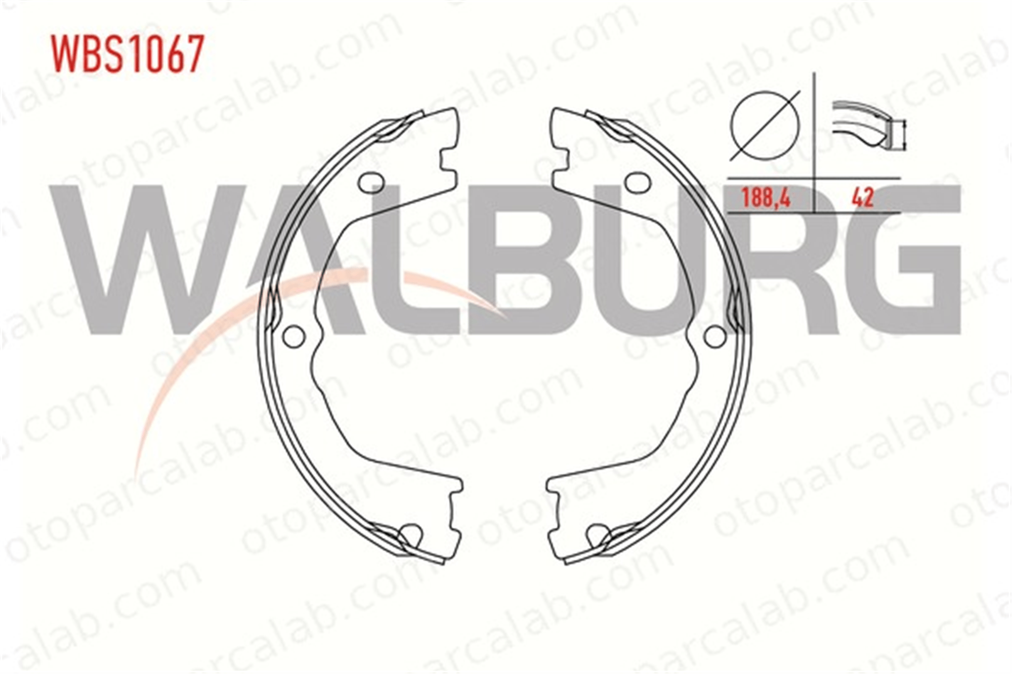 WALBURG WBS1067 El Fren Balatası IVECO DAILY IV Platform şasi DAILY IV Panelvan/Van 42535858