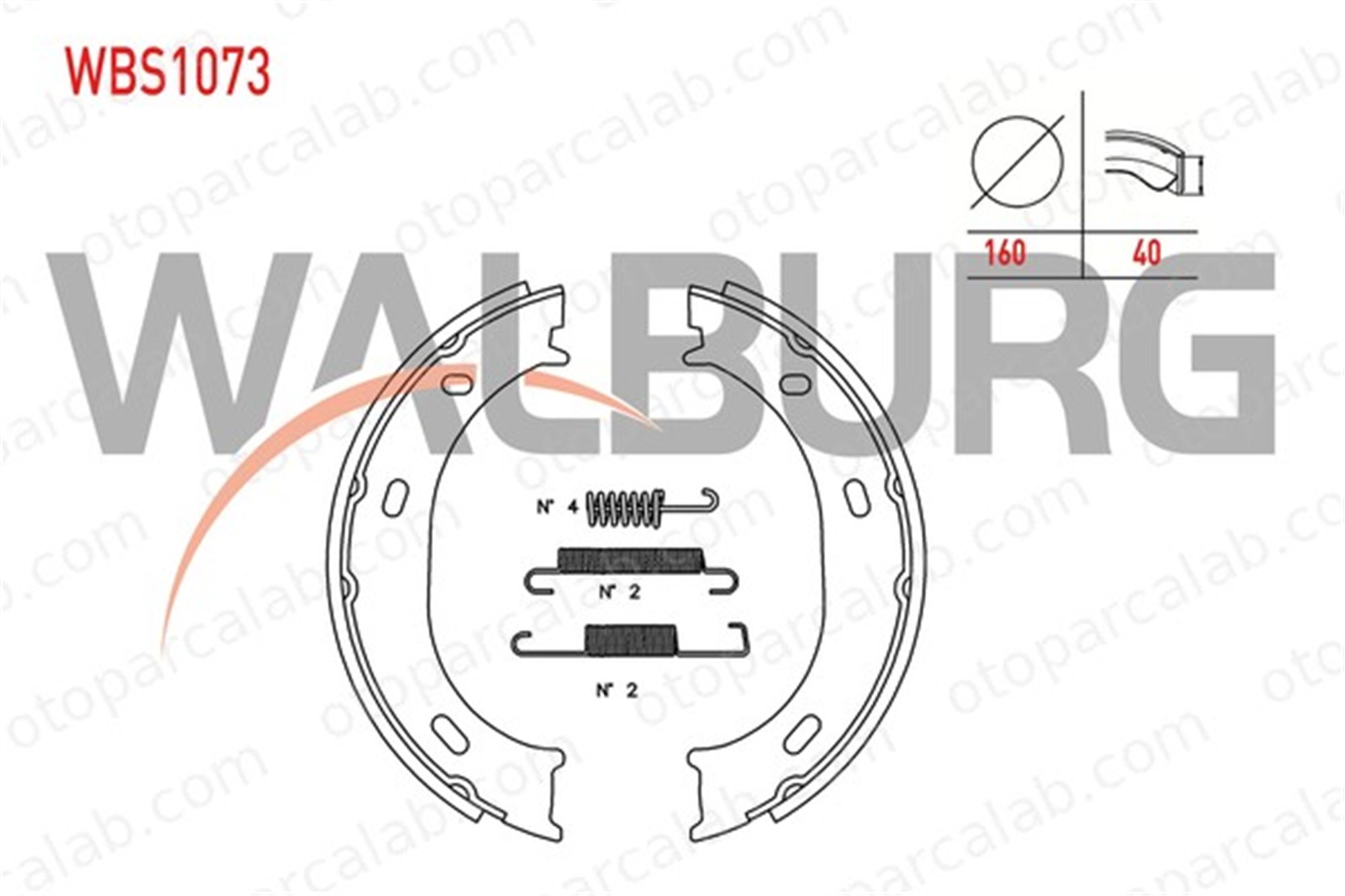 WALBURG WBS1073 El Fren Balatası MERCEDES-BENZ G-SERISI SPRINTER 3-t Panelvan/Van 24205820 34201420