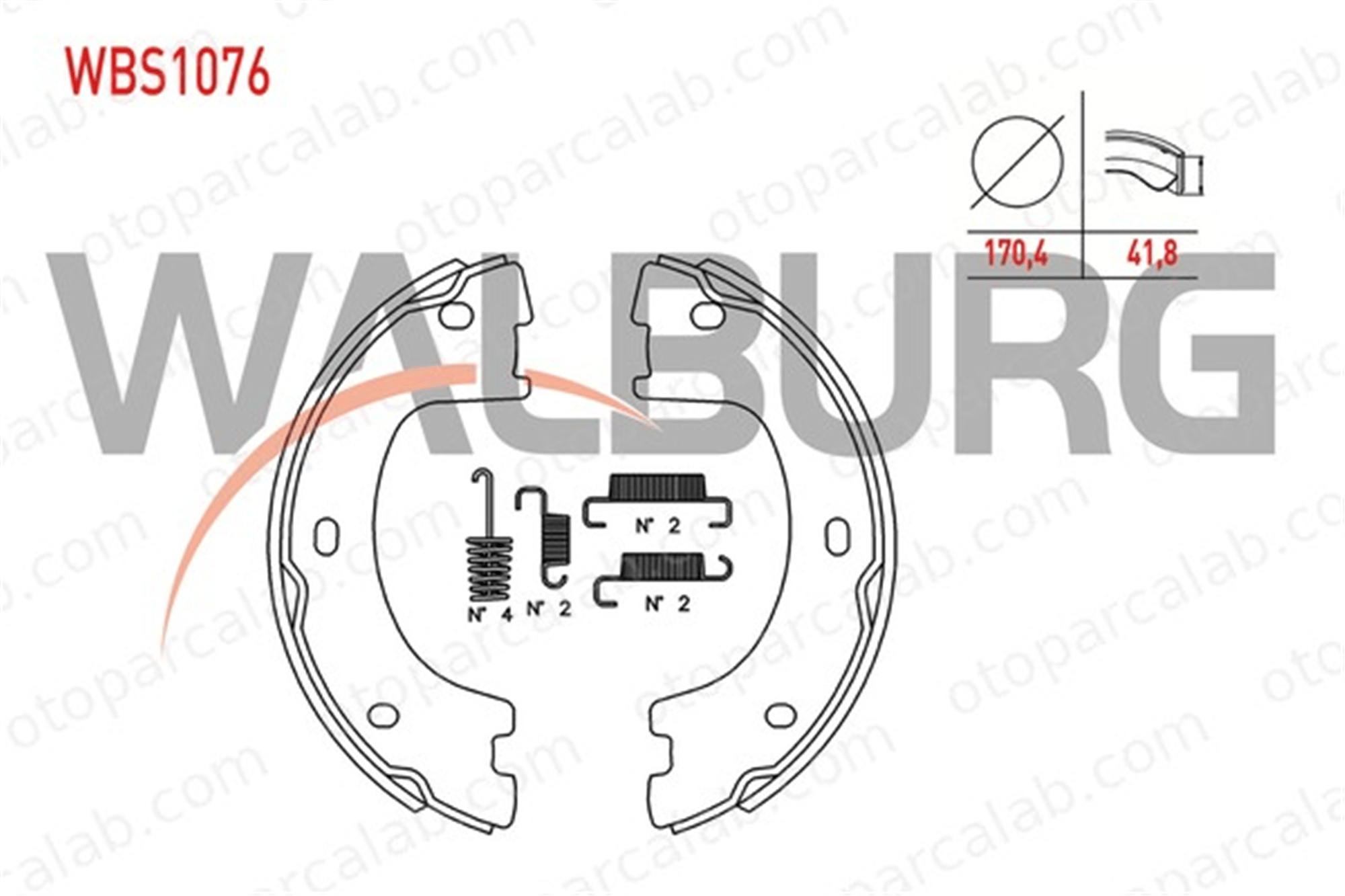 WALBURG WBS1076 El Fren Balatası MERCEDES-BENZ SPRINTER 5-t Platform şasi SPRINTER 5-t Panelvan/Van 2E0698525A 2E0698525D