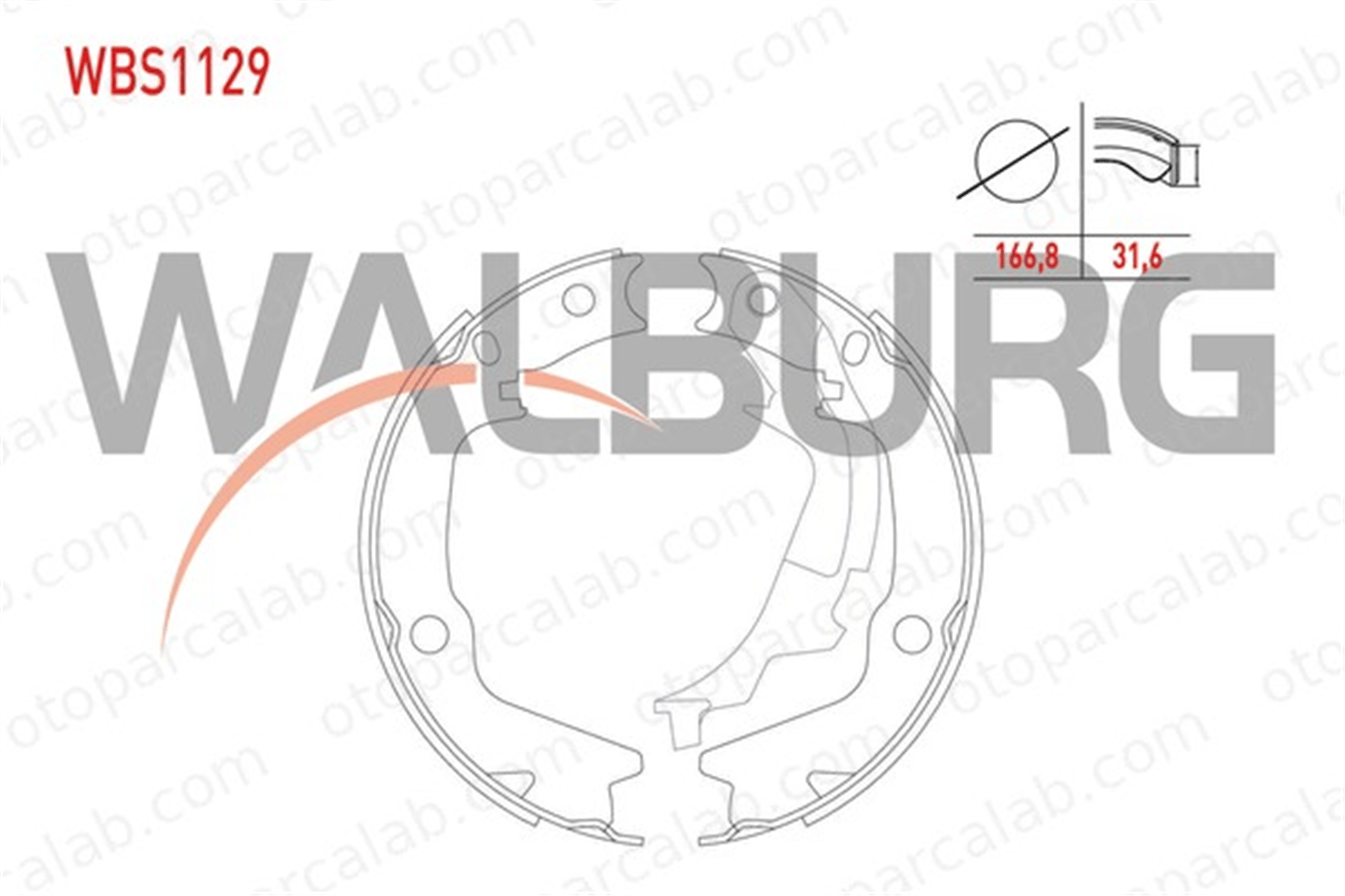 WALBURG WBS1129 El Fren Balatası HYUNDAI GETZ SONATA IV 583501CA00 5835038A10