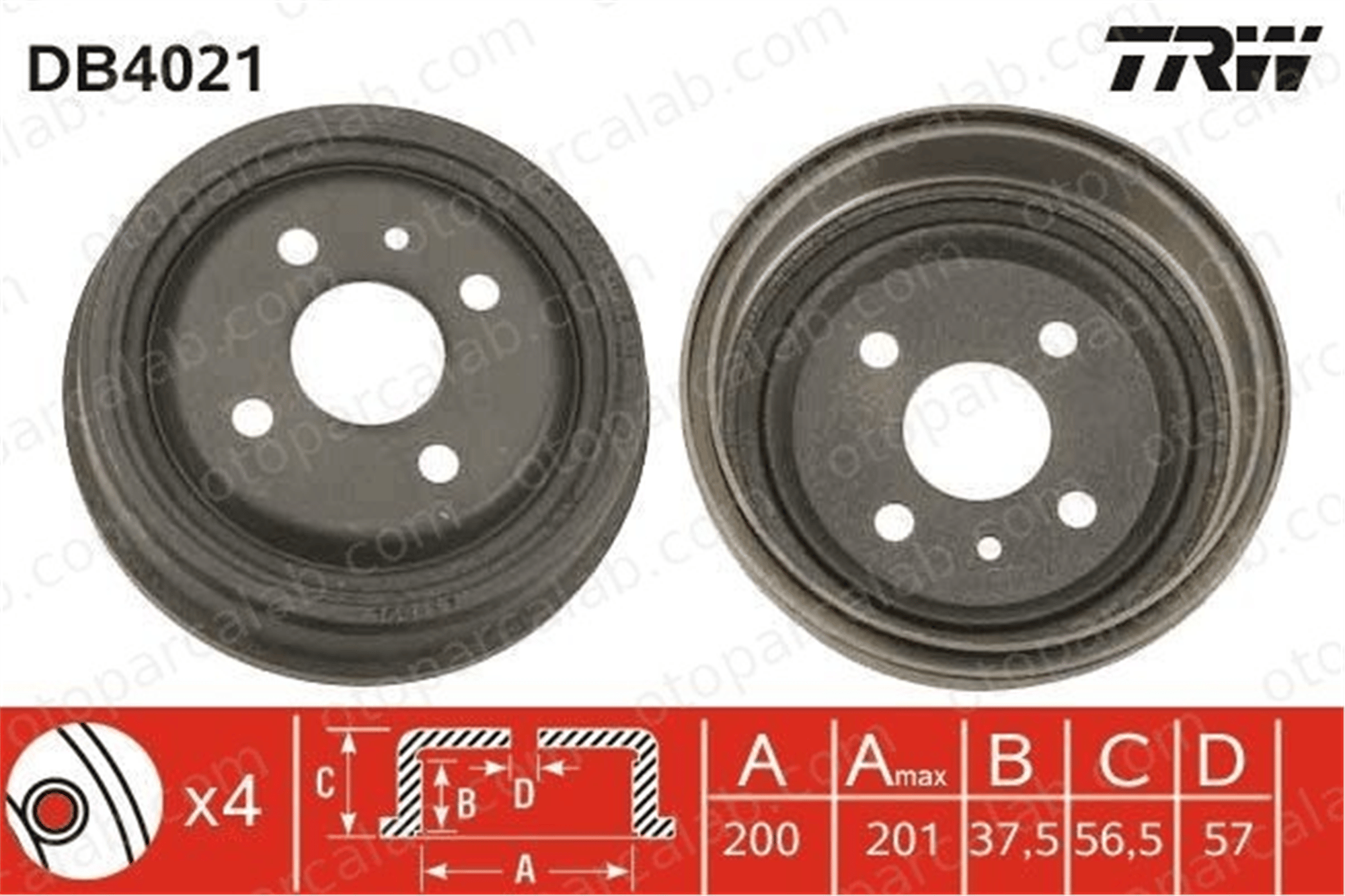 WALBURG WDR1041A Kampana Arka Sağ veya Sol OPEL KADETT E Hatchback KADETT E 568053 568058
