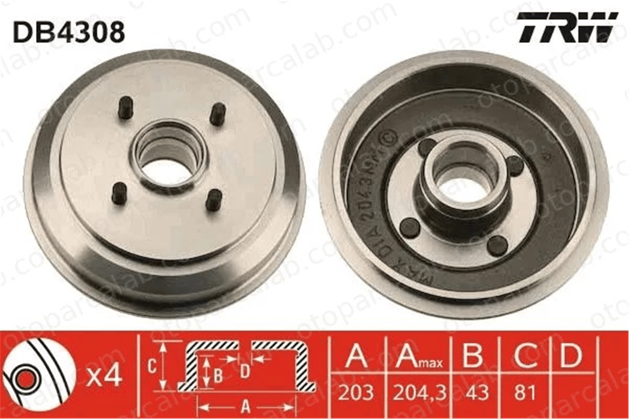 WALBURG WDR1070 Kampana Arka Sağ veya Sol FORD FIESTA V FUSION 1151001 1213352